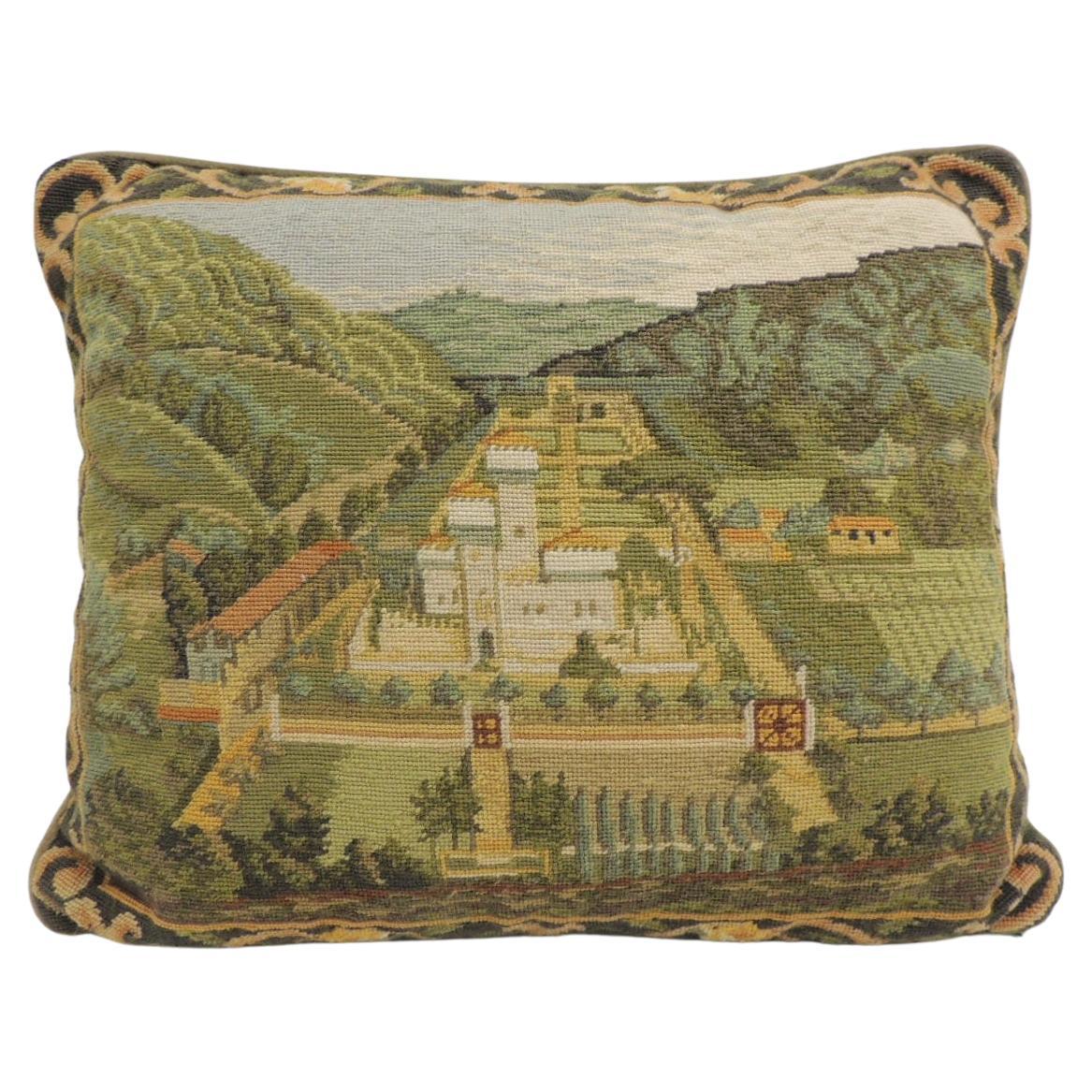 18th Century Aubusson Tapestry Decorative Lumbar Pillow at 1stDibs