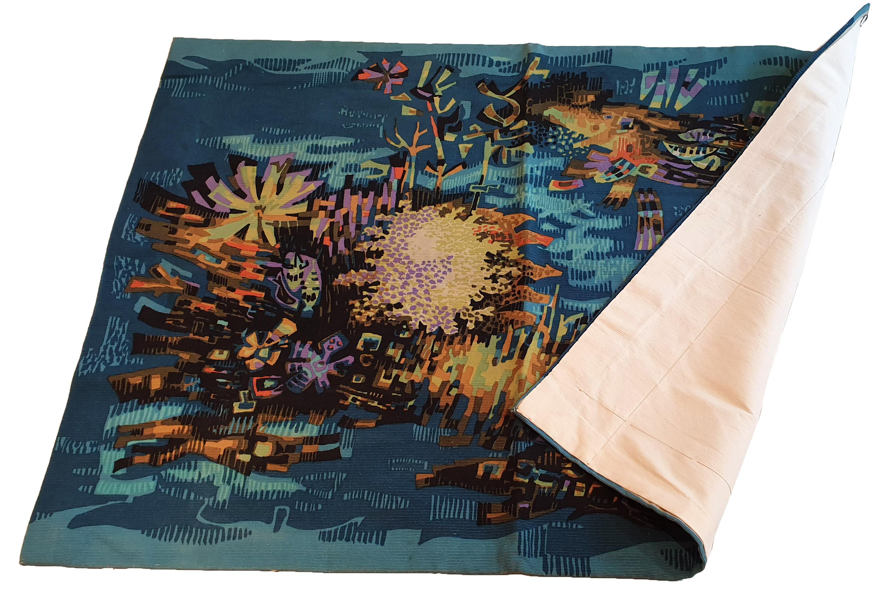 772 -Tapestry Robert Debieve du 20ème siècle Excellent état - En vente à Paris, FR