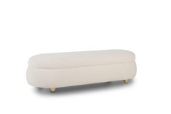 Sgabello da letto moderno Taranaki, panca, lana Dedar, fatto a mano in Portogallo da Greenapple