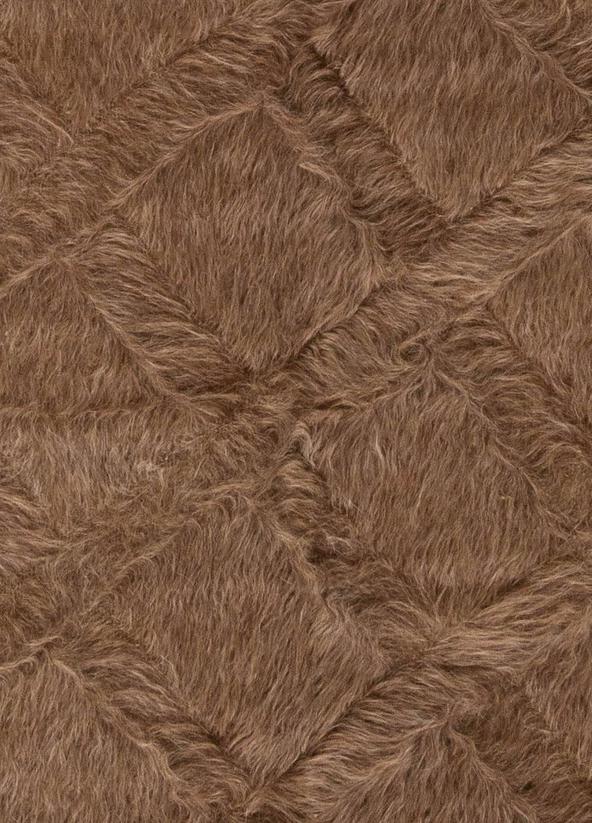 Modern taurus collection geometric goat hair rug by Doris Leslie Blau.
Size: 5'4