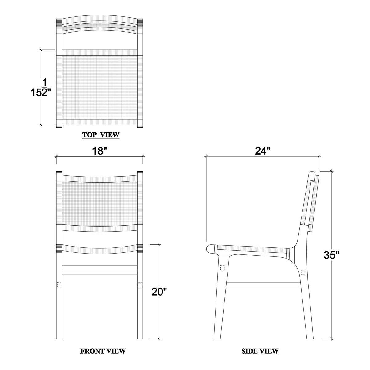 Rattan Sedie da pranzo moderne in teak (set di 2) in vendita