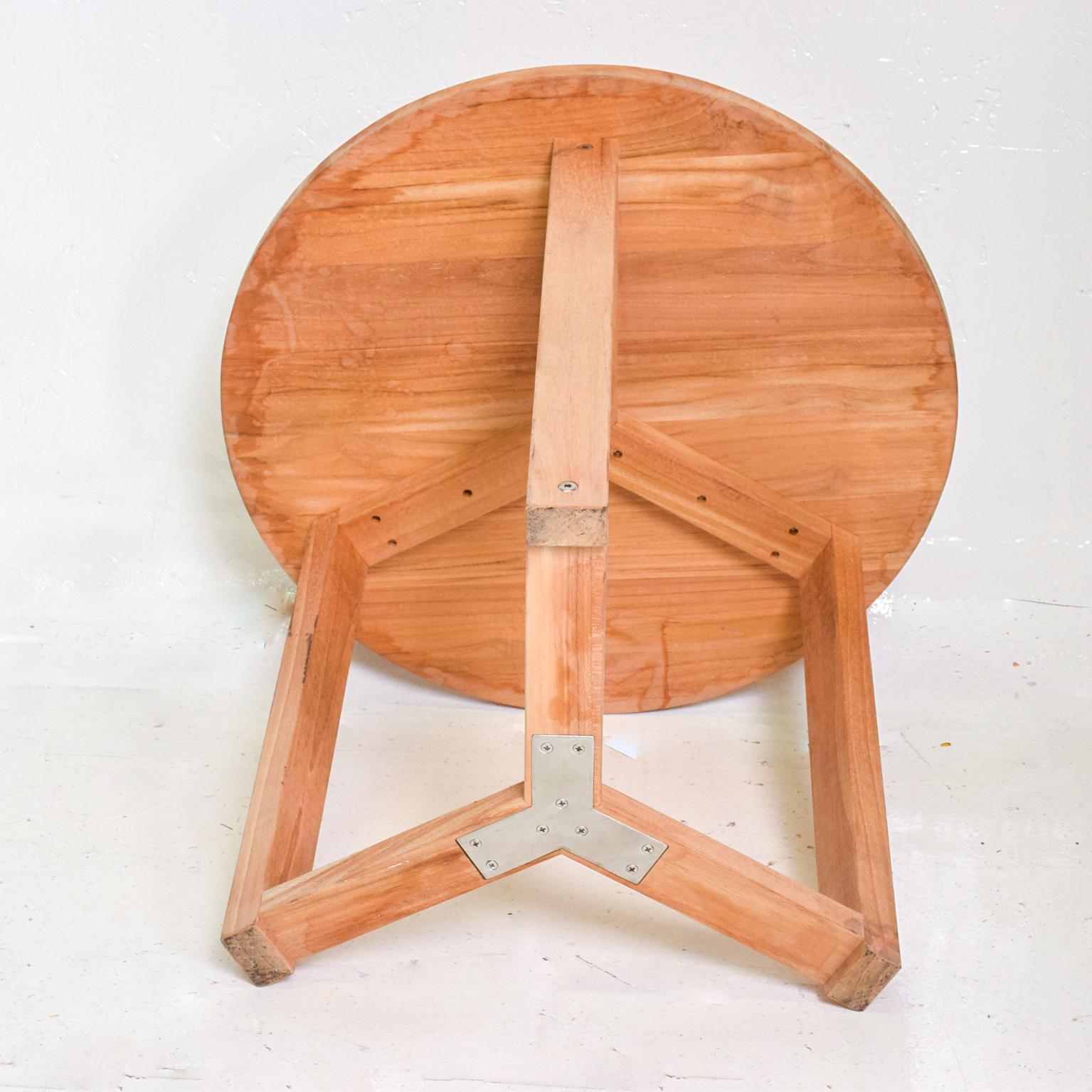 Modern Teak Round Occasional Table 3