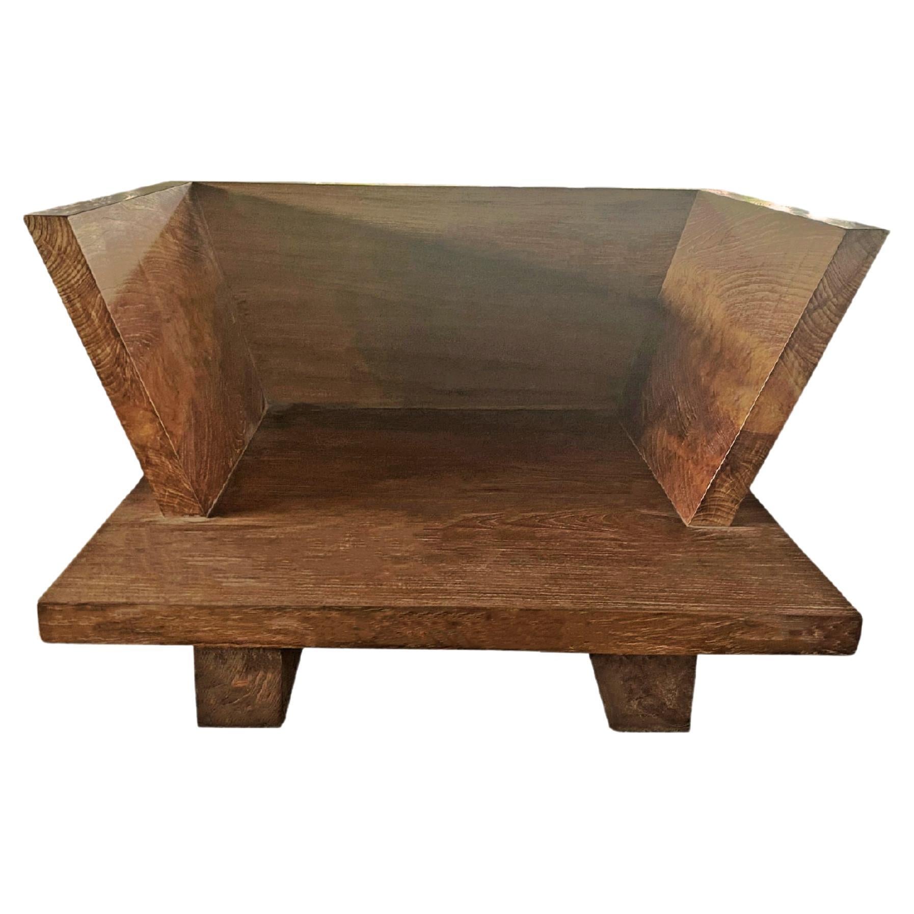 Modern Teak Wood Lounge Chair For Sale