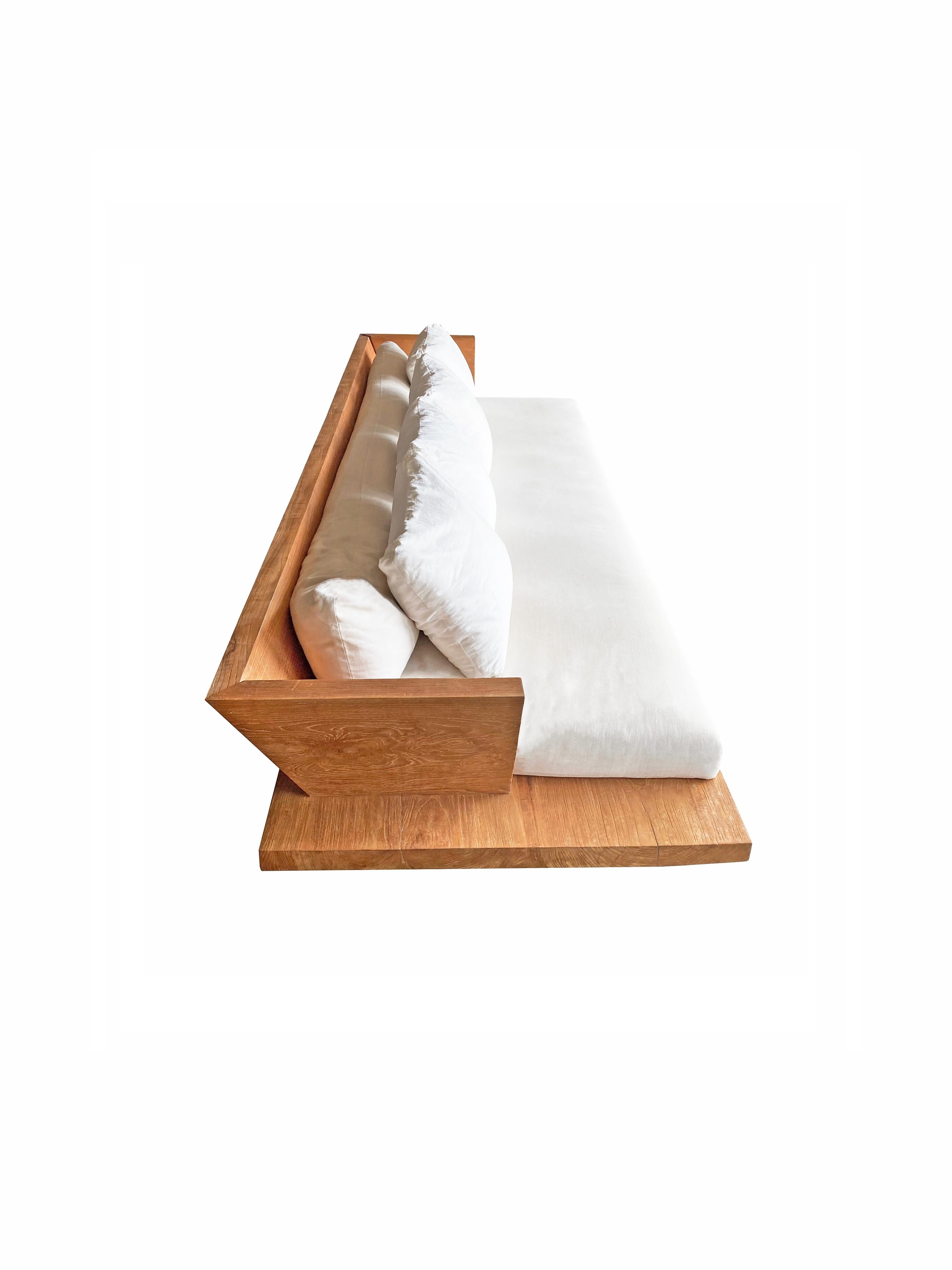 modern teak wood sofa design