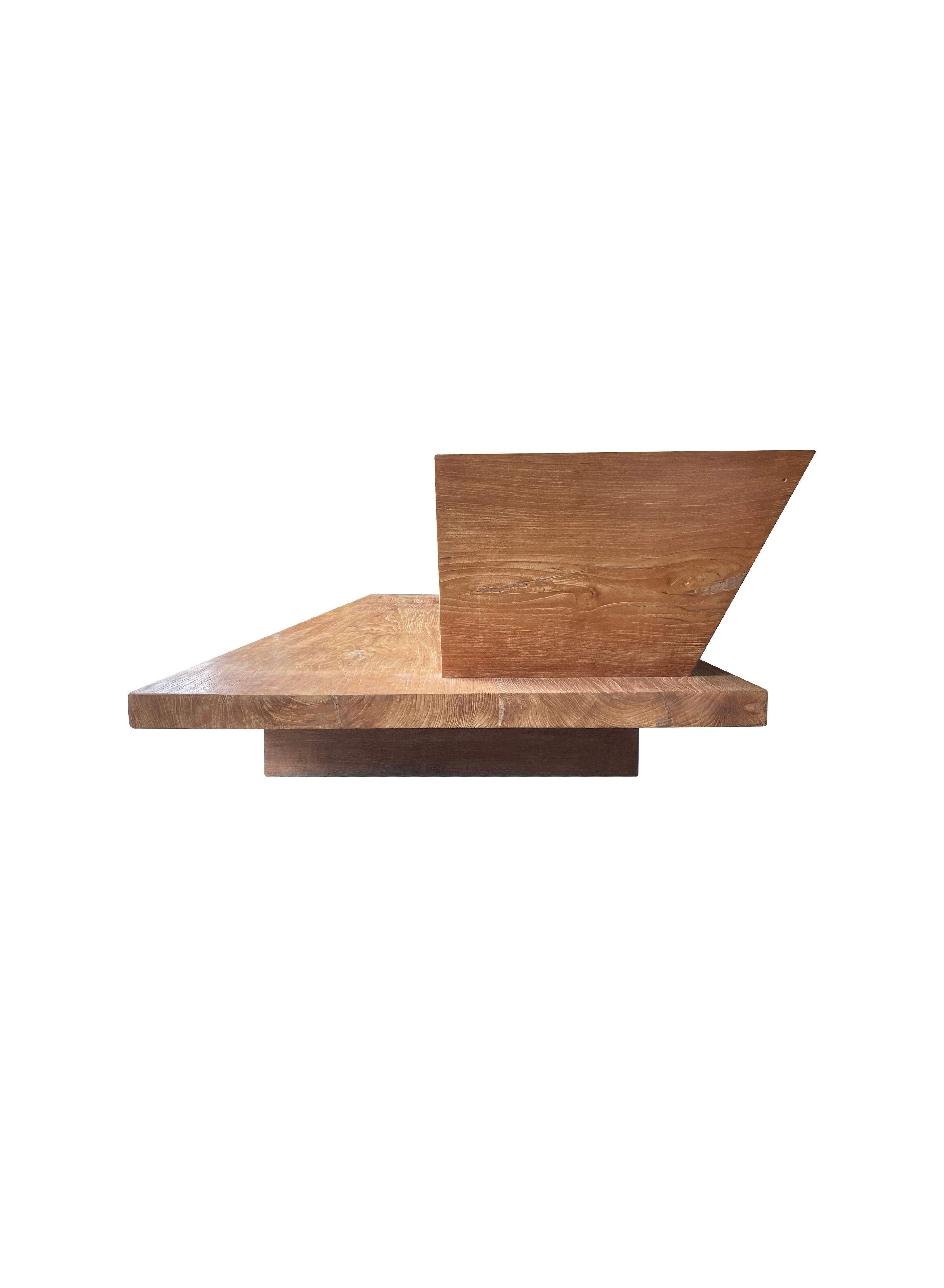 Hand-Crafted Teak Wood Sofa Modern Organic  For Sale
