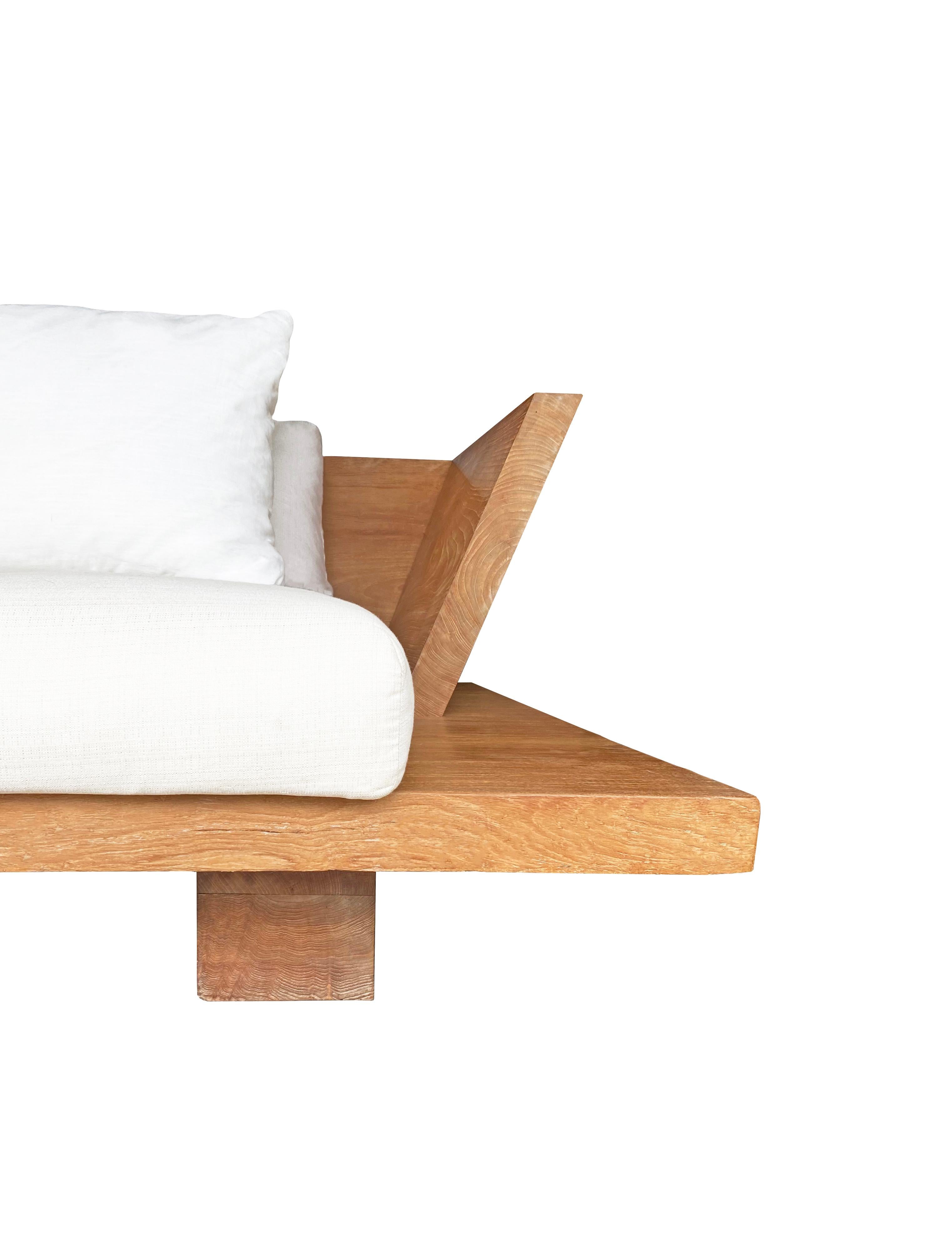 Teak Wood Sofa Modern Organic  In Good Condition For Sale In Jimbaran, Bali