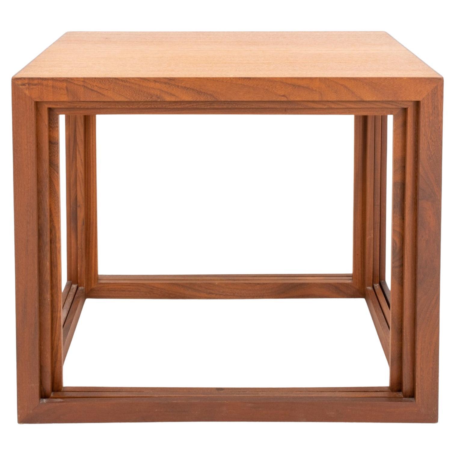 Modern Teakwood Nesting Tables, 3 For Sale