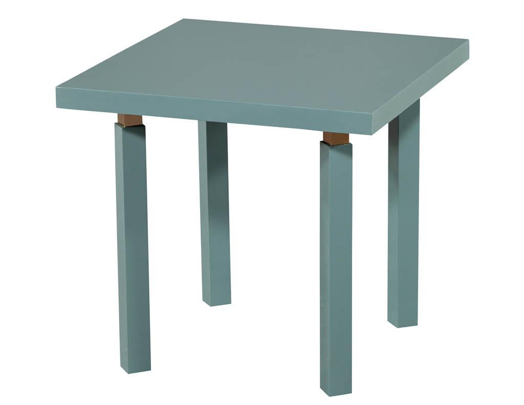 teal end table