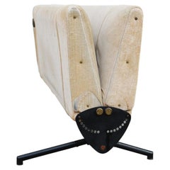 Sofà tecnico moderno Mid-Century Design italiano Beige Velvet Tecno D70 Borsani