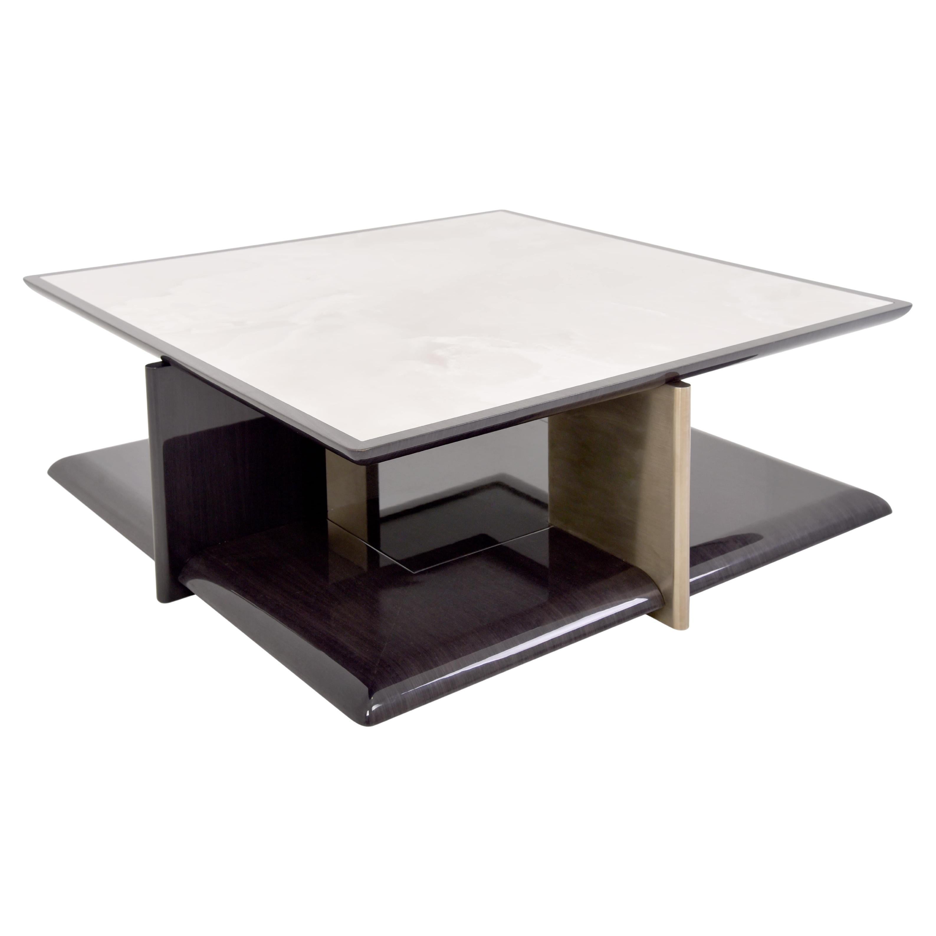 Modern Temple Marble Center Table For Sale