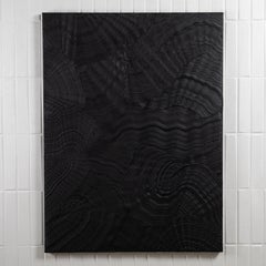 Modern Textural Monochromatic Painting by Michael Allen
