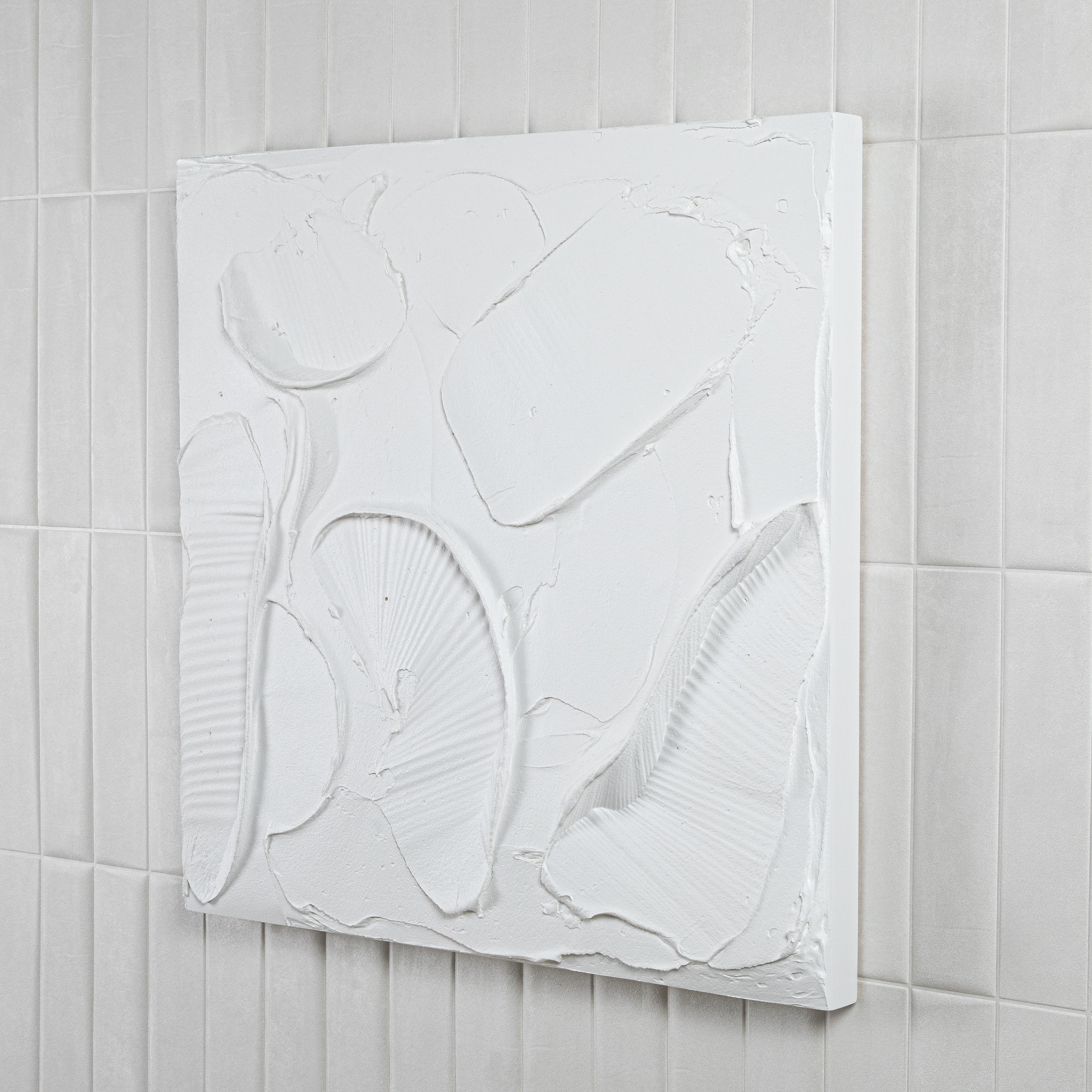 Modernes strukturiertes monochromes Gemälde von Michael Allen (Handgefertigt) im Angebot