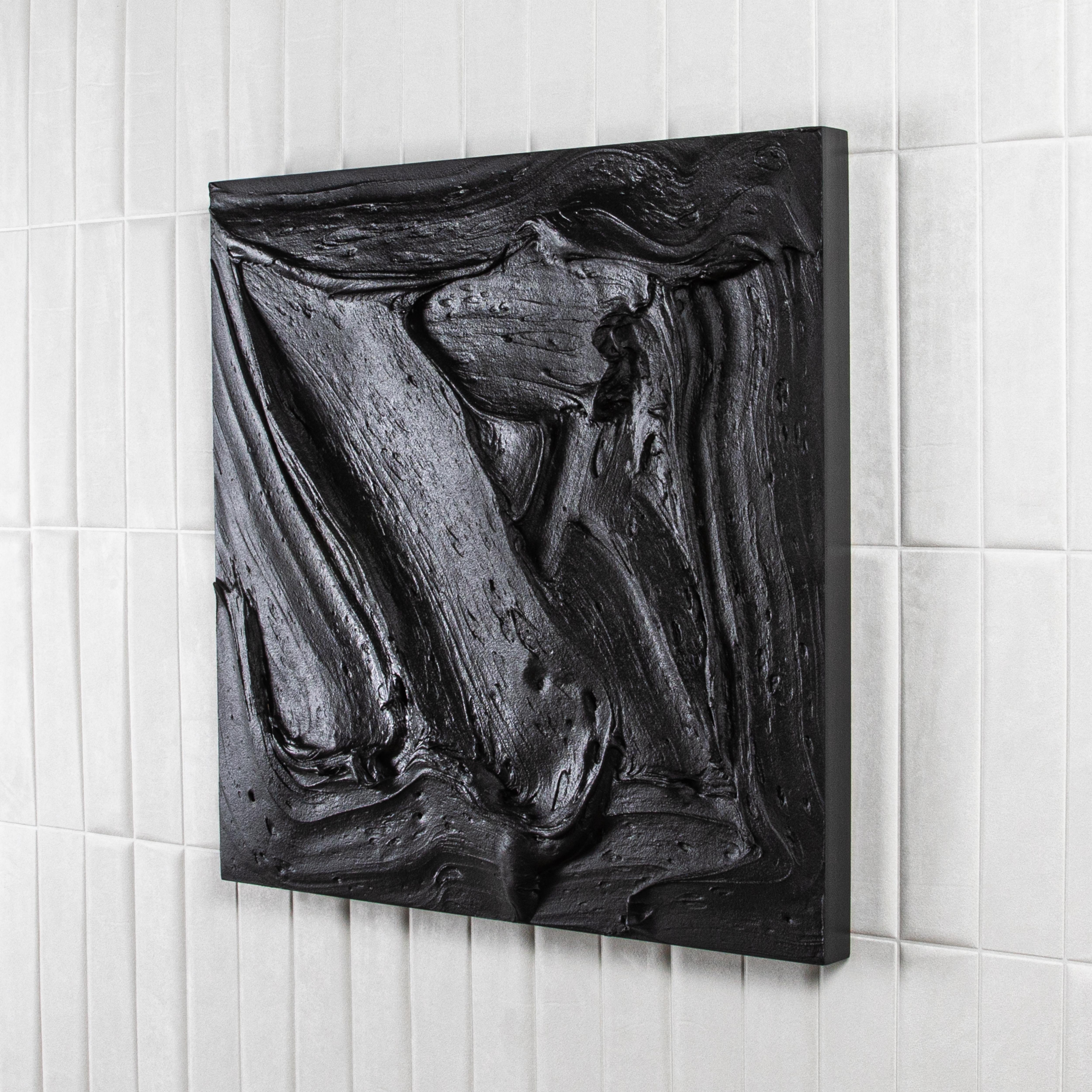 Modernes strukturiertes monochromes Gemälde von Michael Allen (Handgefertigt) im Angebot
