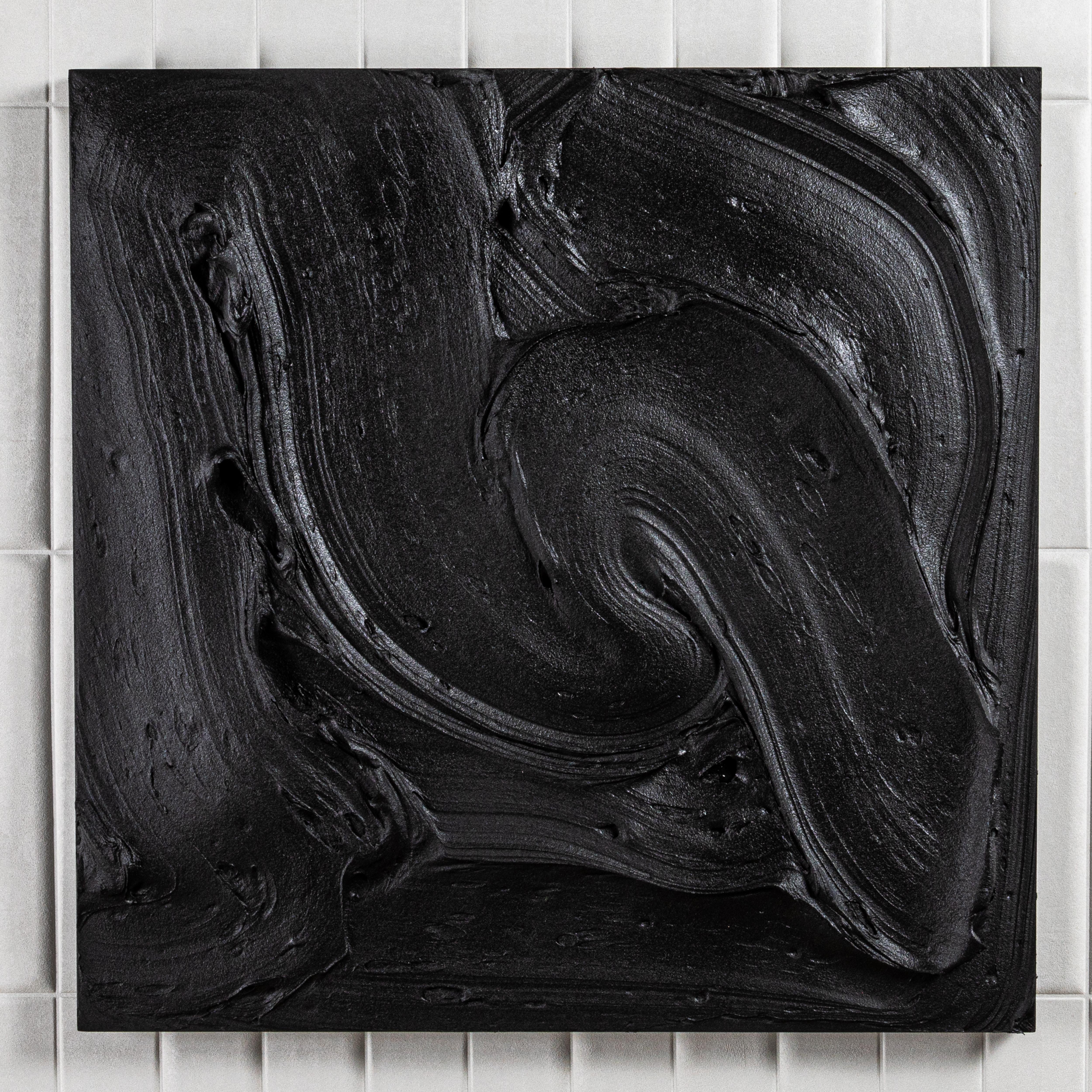 Modernes strukturiertes monochromes Gemälde von Michael Allen (Handgefertigt) im Angebot