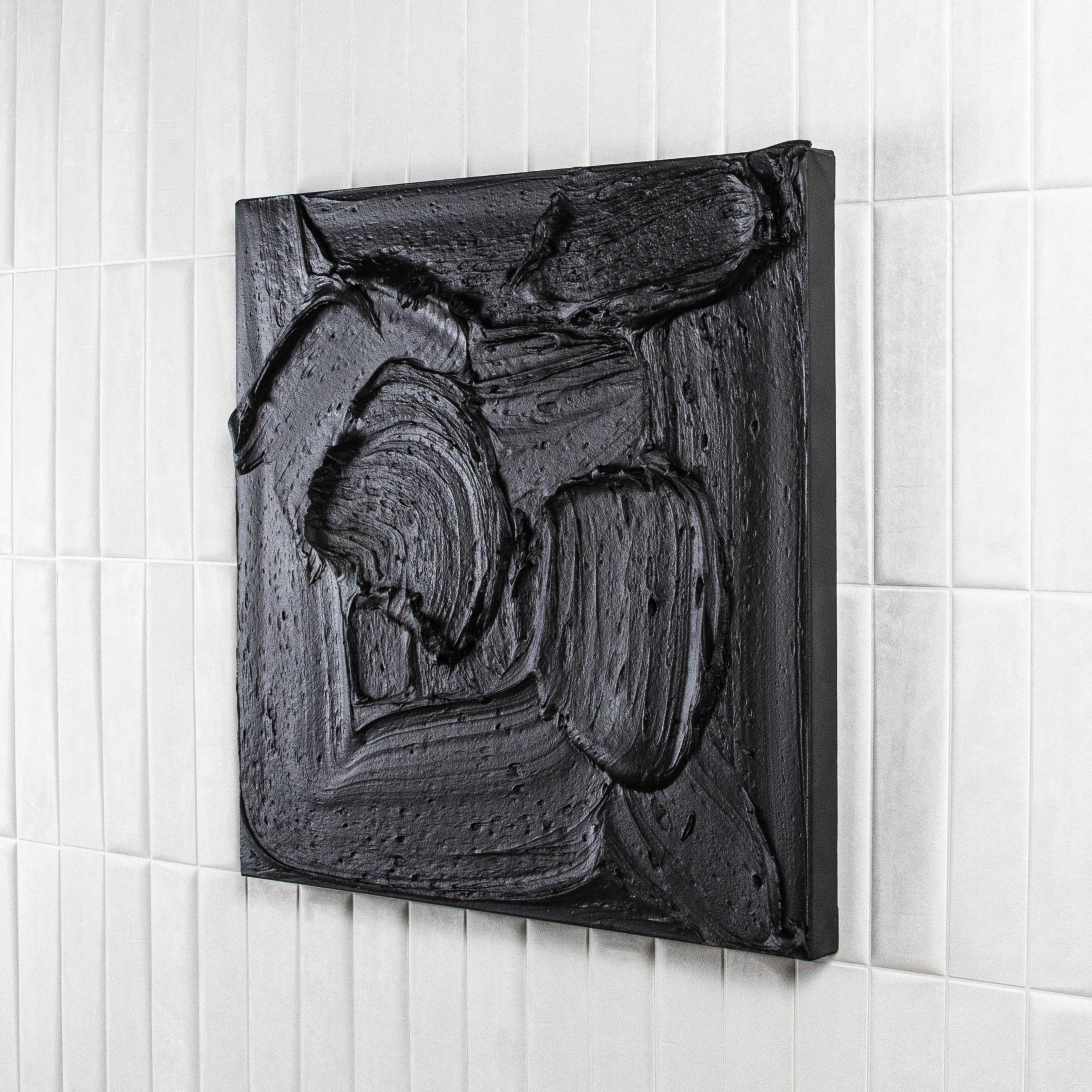 Hand-Crafted Modern Textural Monochromatic Painting by Michael Allen For Sale