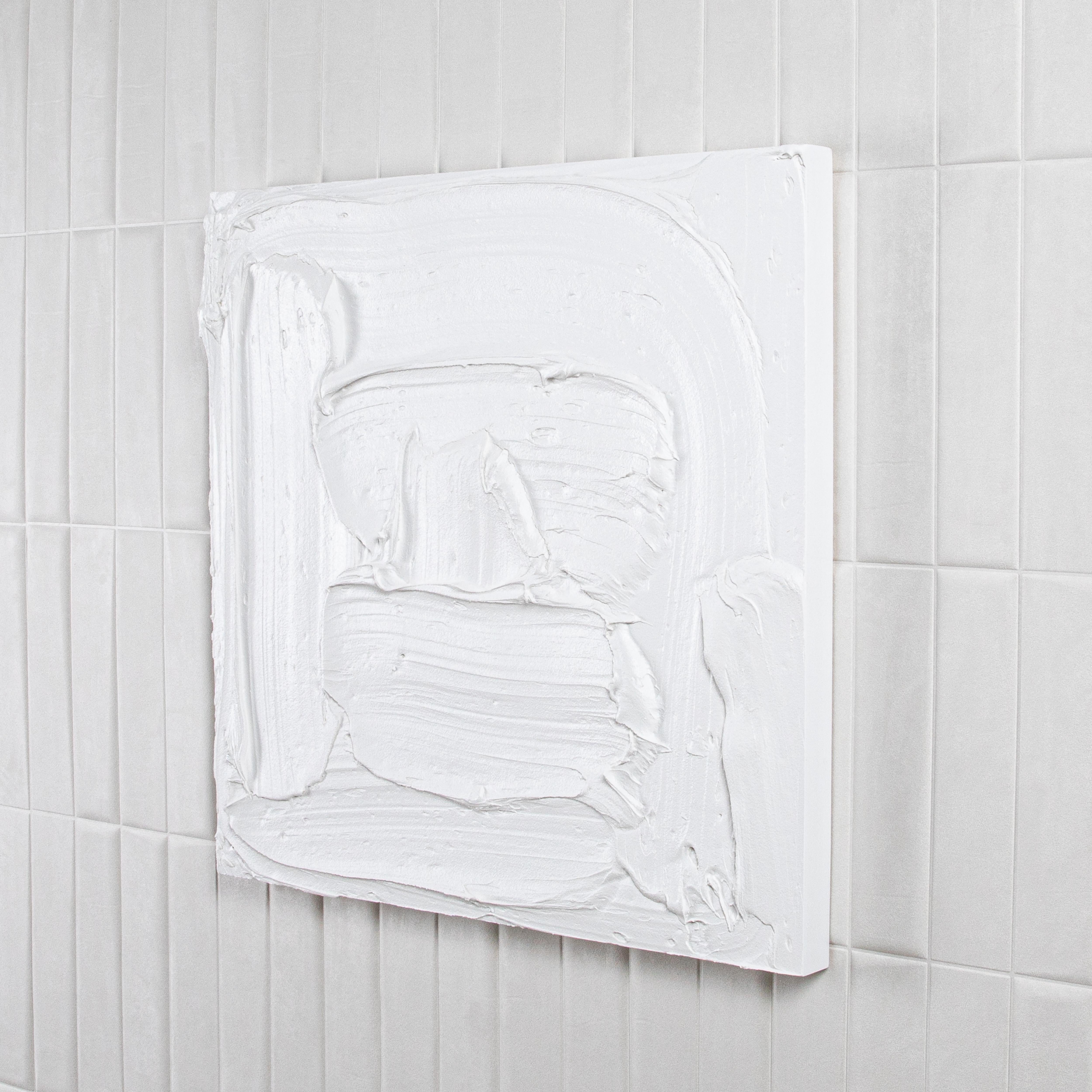Modernes strukturiertes monochromes Gemälde von Michael Allen (Handgefertigt) im Angebot