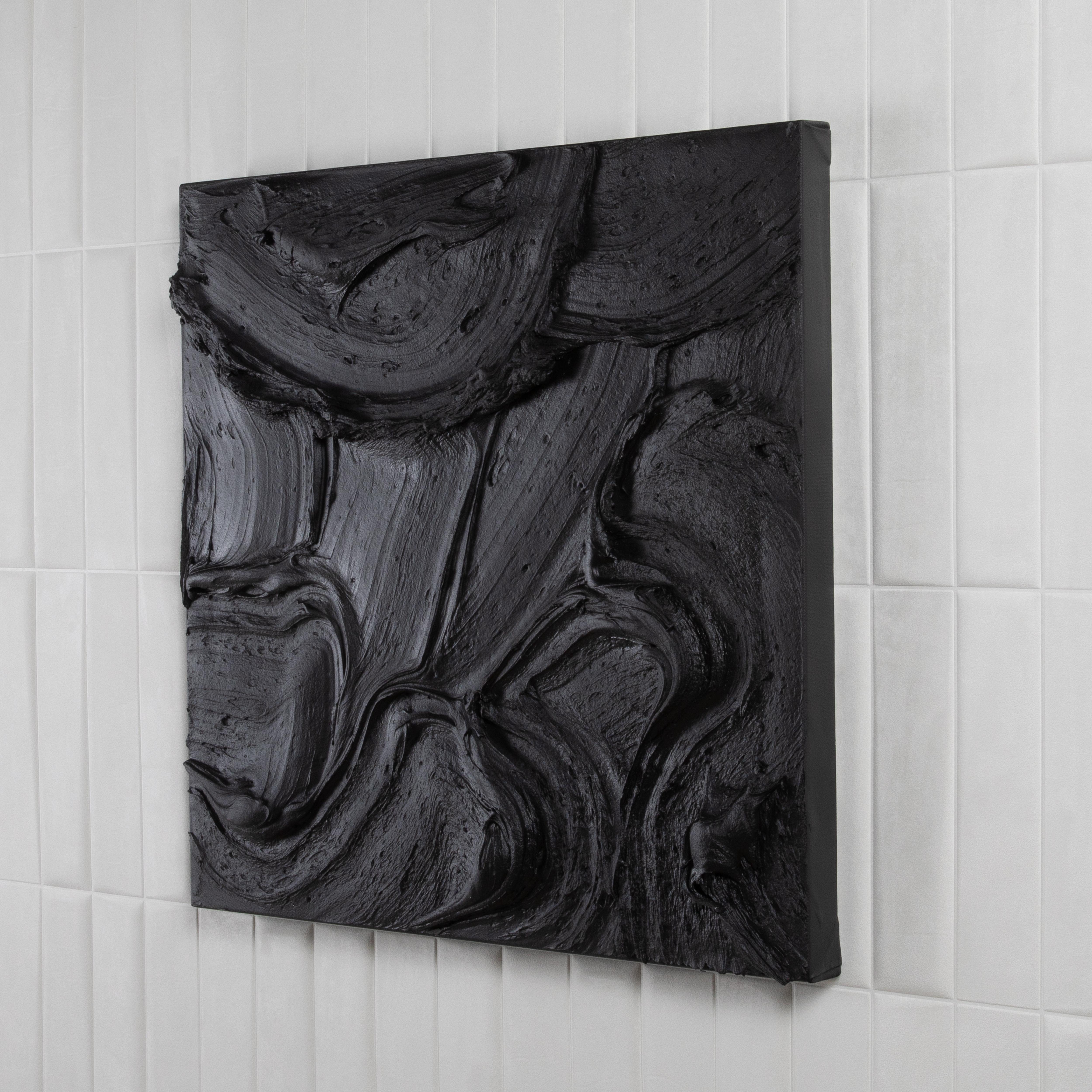 Modernes strukturiertes monochromes Gemälde von Michael Allen (Handgefertigt) im Angebot