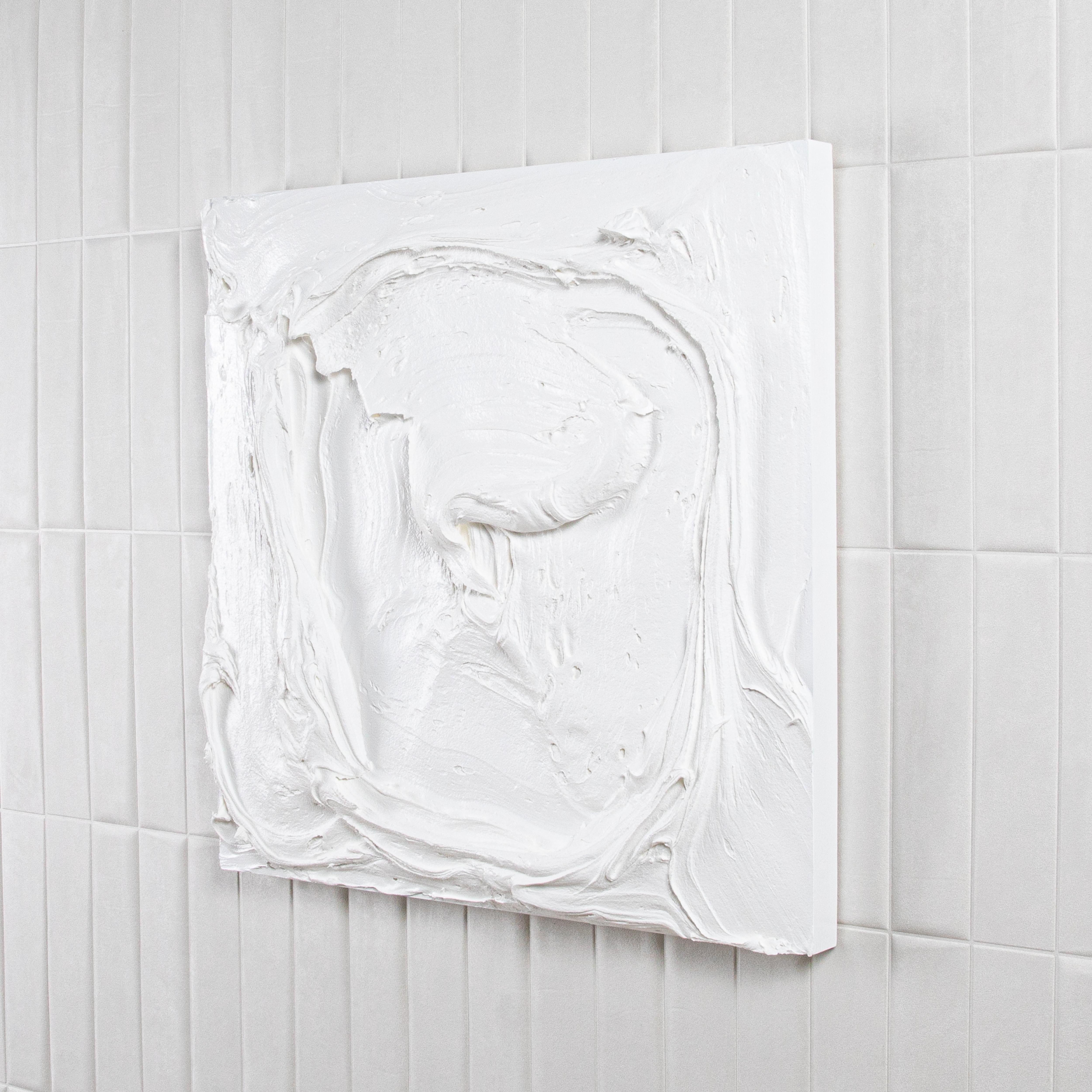 Modernes strukturiertes monochromes Gemälde von Michael Allen (Handgefertigt) im Angebot