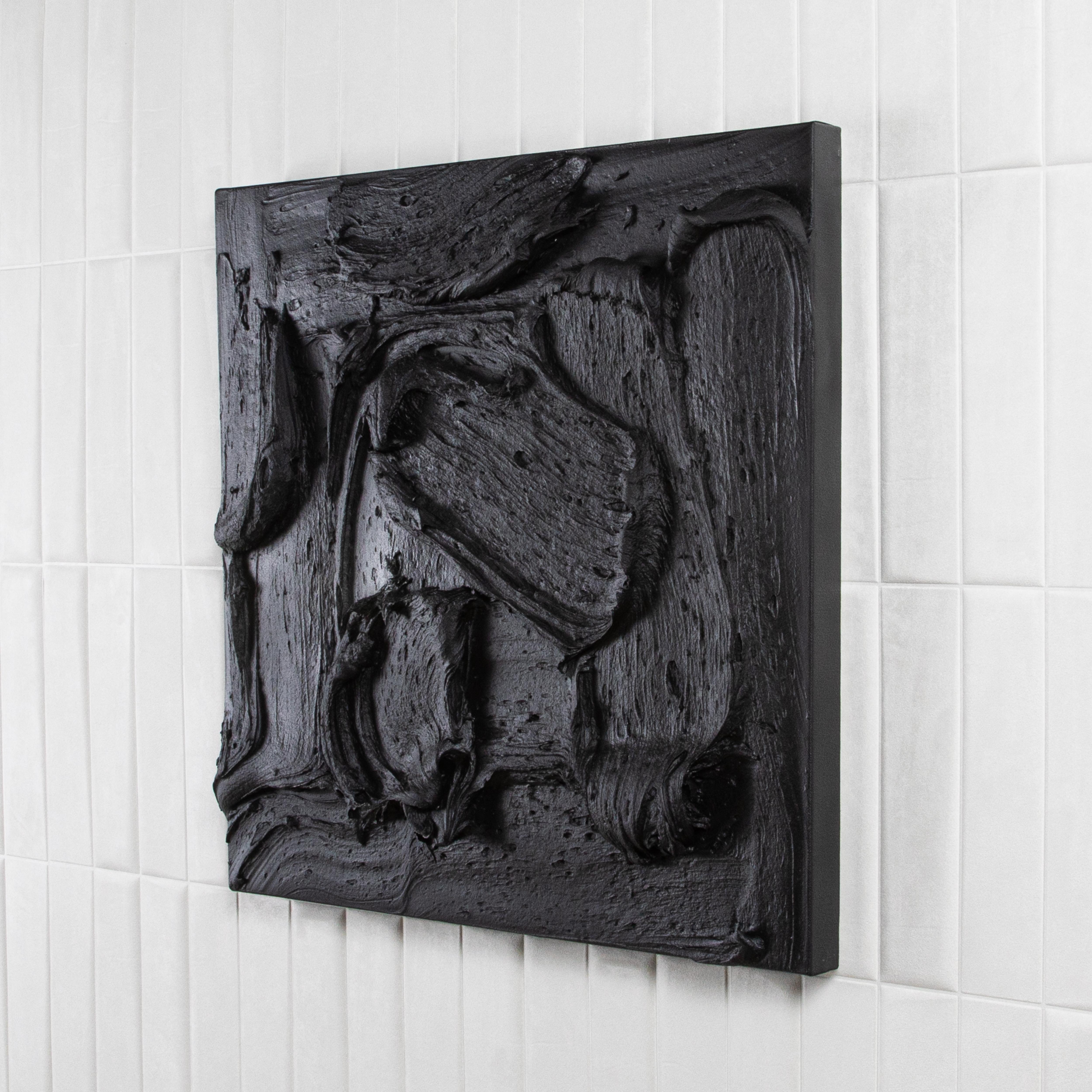 Modernes strukturiertes monochromes Gemälde von Michael Allen (Handgefertigt) im Angebot