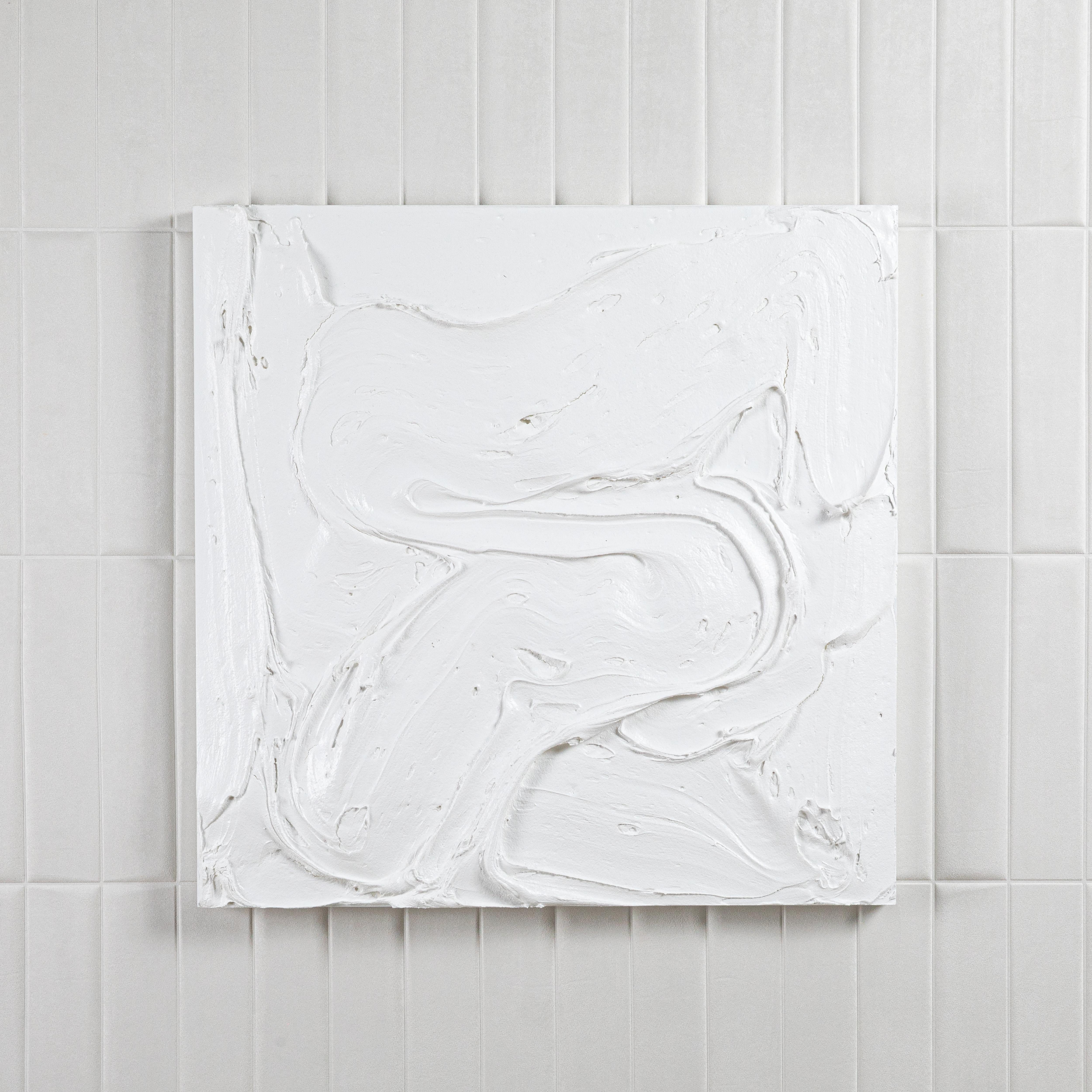 Modernes strukturiertes monochromes Gemälde von Michael Allen (Handgefertigt) im Angebot