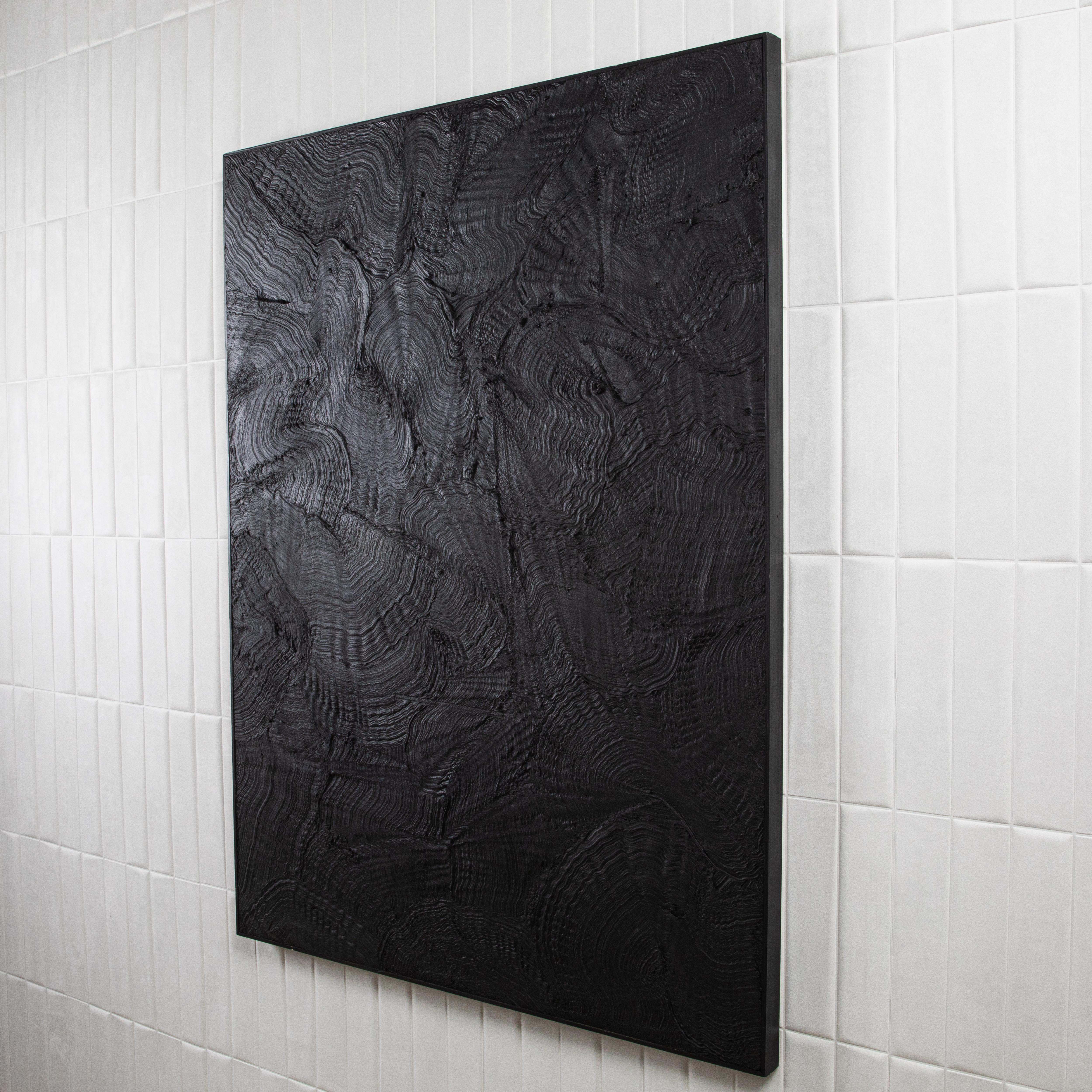 Modernes strukturiertes monochromes Gemälde von Michael Allen (Handgefertigt) im Angebot