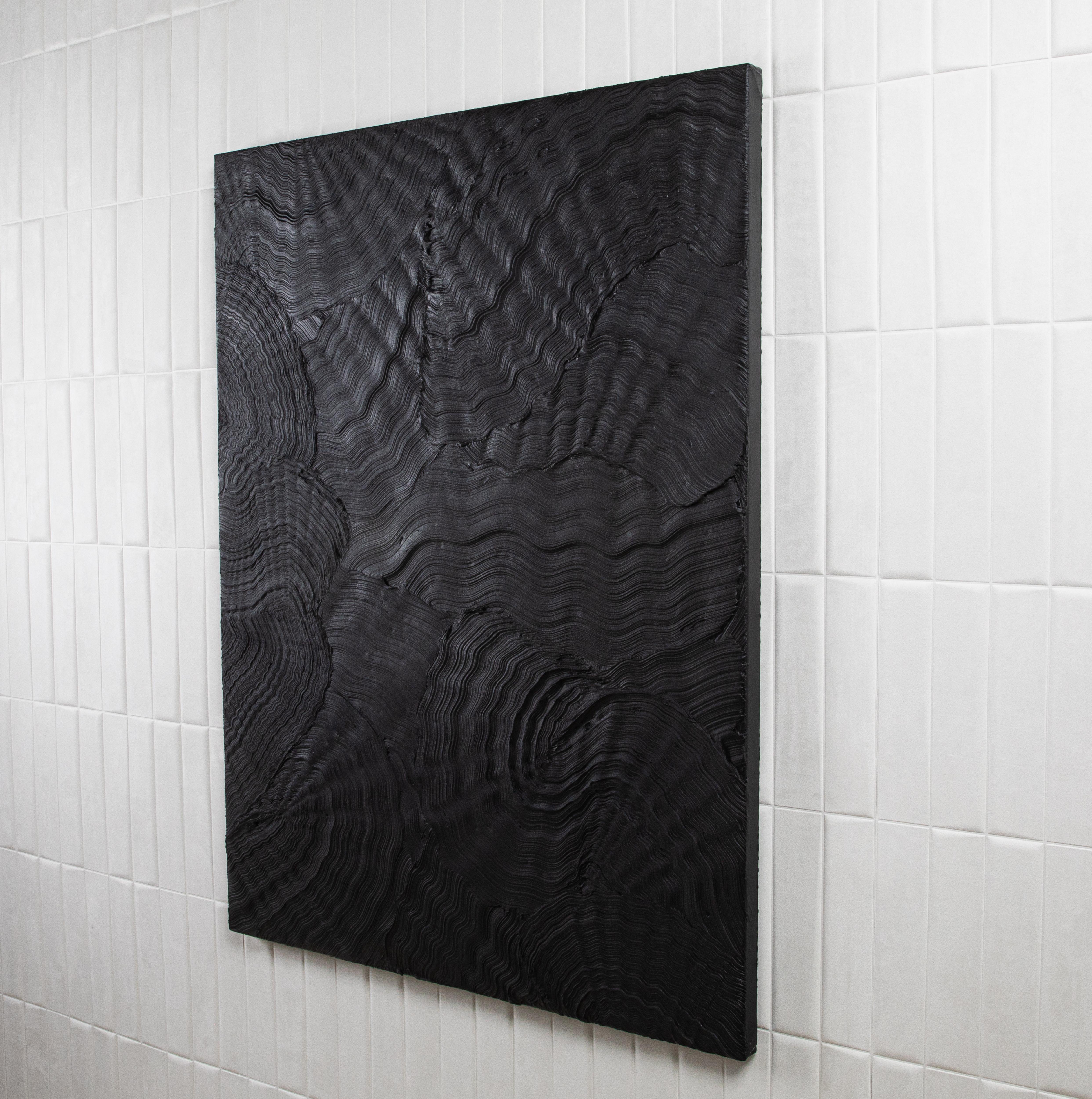 Modernes strukturiertes monochromes Gemälde von Michael Allen (Handgefertigt) im Angebot