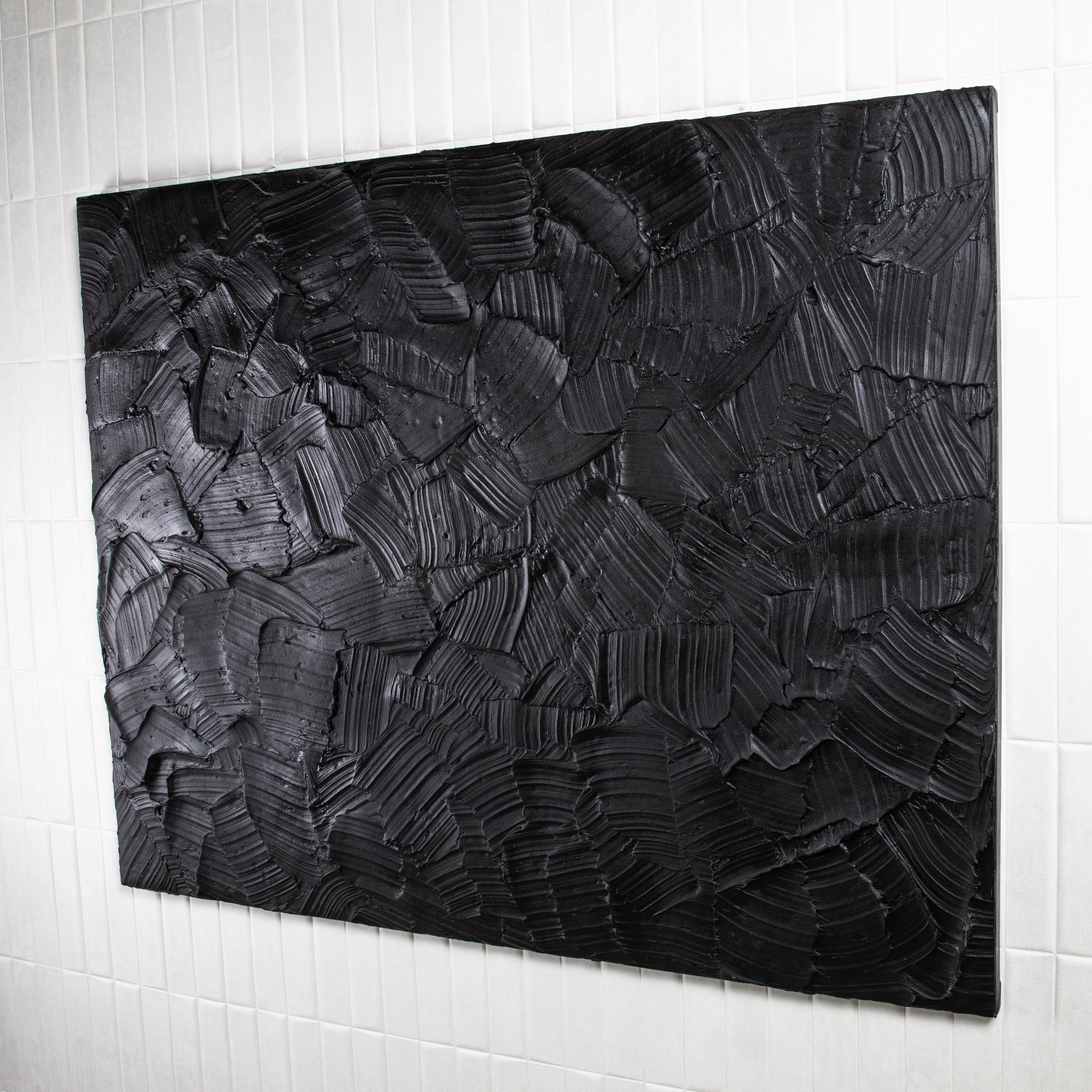 Modernes strukturiertes monochromes Gemälde von Michael Allen (Handgefertigt) im Angebot