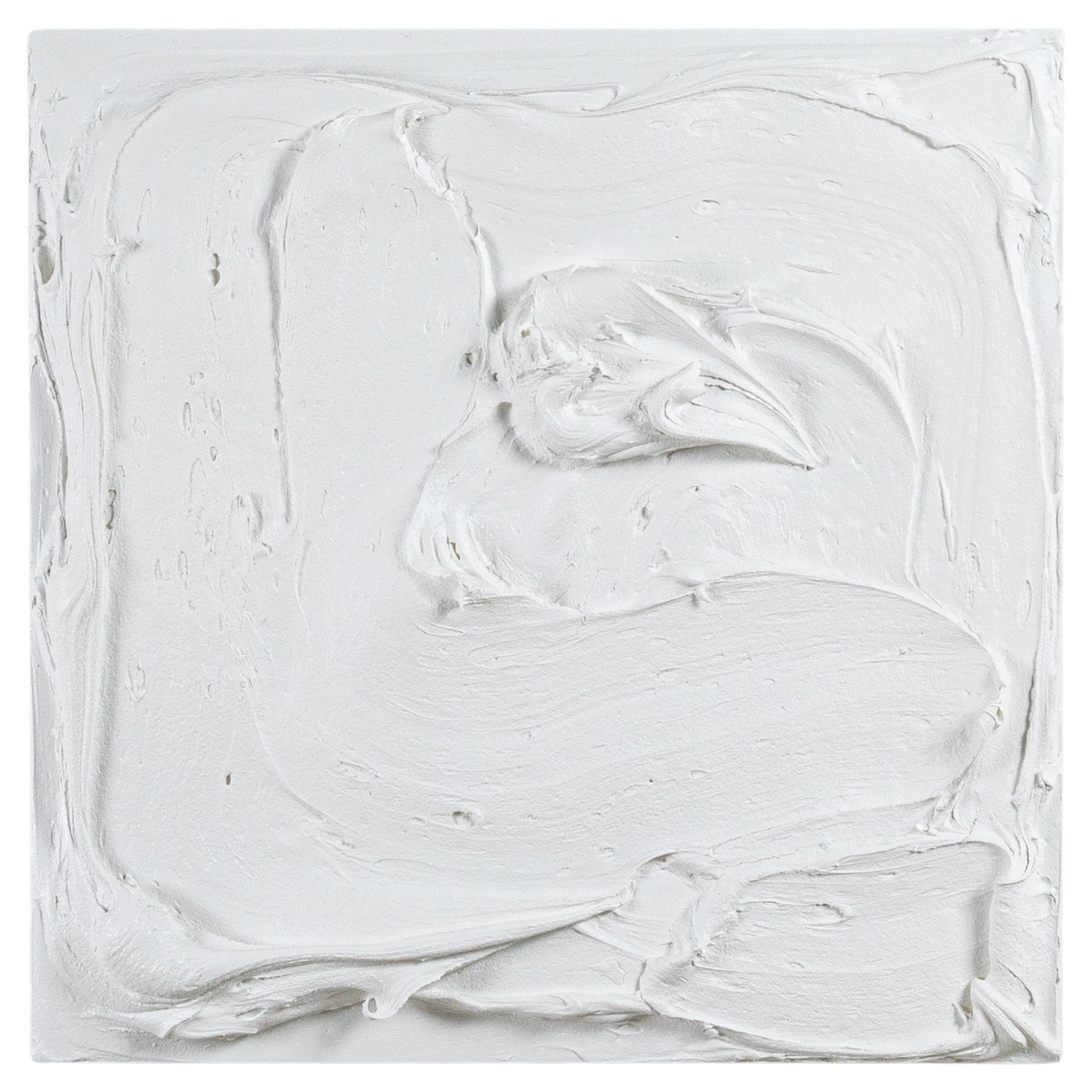 Modern Textural Monochromatic Painting by Michael Allen