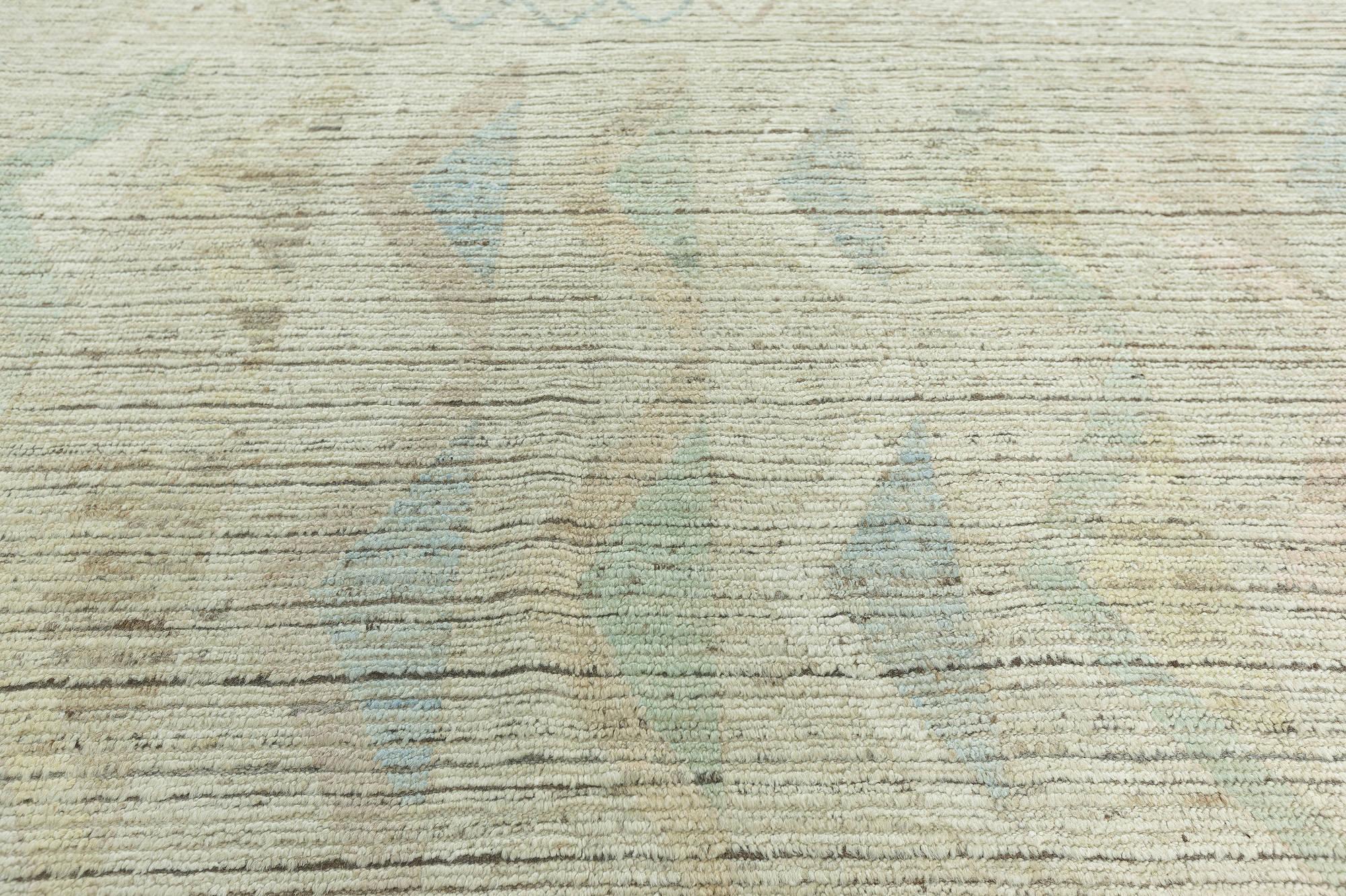 Contemporary Modern Hand-Knotted Abstract Wool Rug by Doris Leslie Blau For Sale