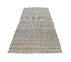 Modern Textural Tribal Wool Runner Rug