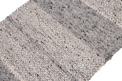 Modern Texture Handmade Beige & Gray Custom Wool Rug