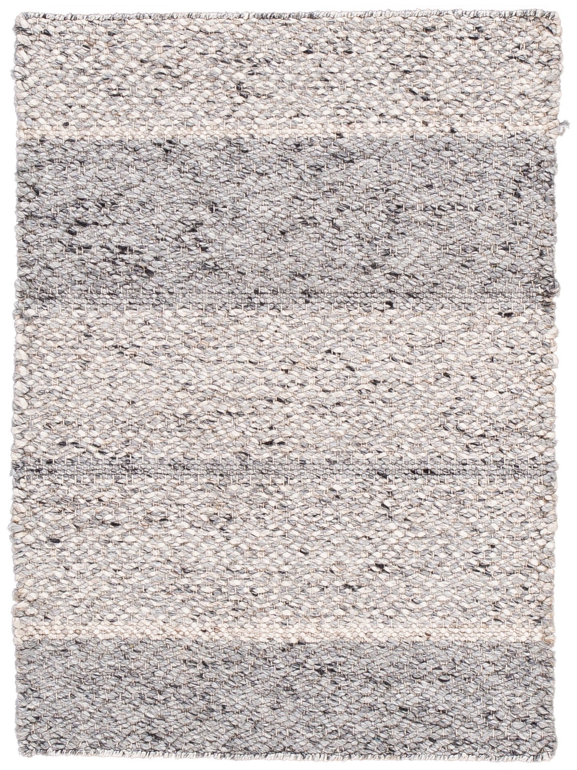 Modern Texture Handmade Beige & Gray Custom Wool Rug im Angebot