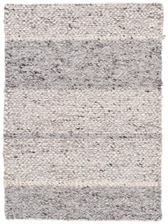 Textura moderna Alfombra de lana hecha a mano a medida en beige y gris