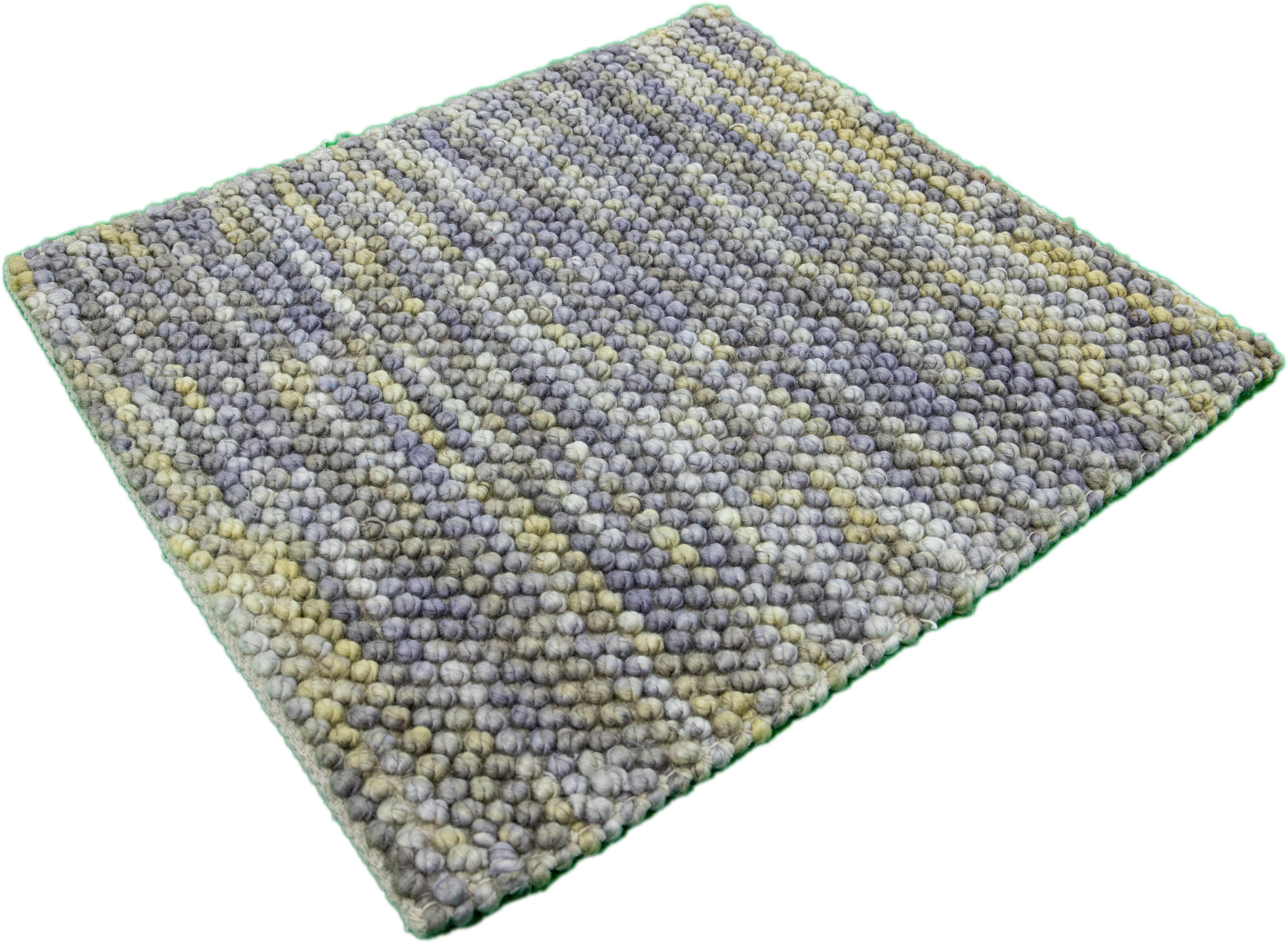 Modern Texture Handmade Custom Multicolor Wool Rug (Indisch) im Angebot