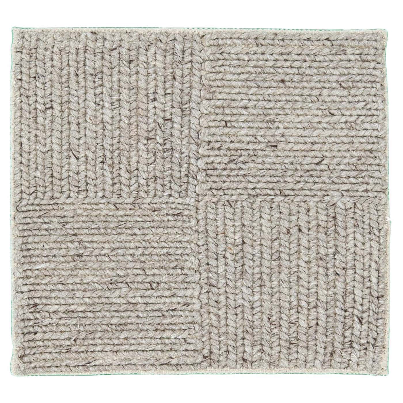 Modern Texture Handmade Gray Custom Wool Rug For Sale at 1stDibs