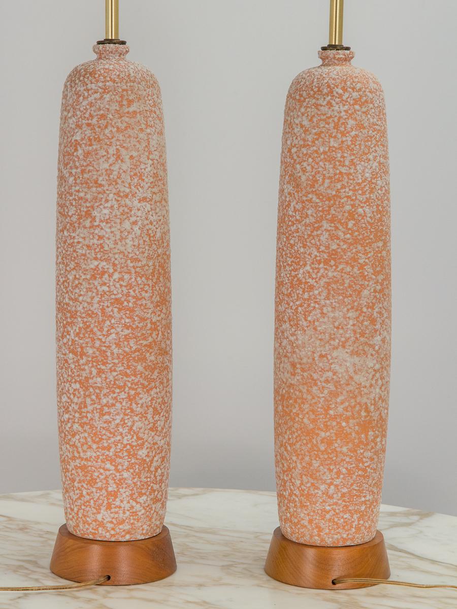 Mid-Century Modern Modern Textured Ceramic Table Lamps