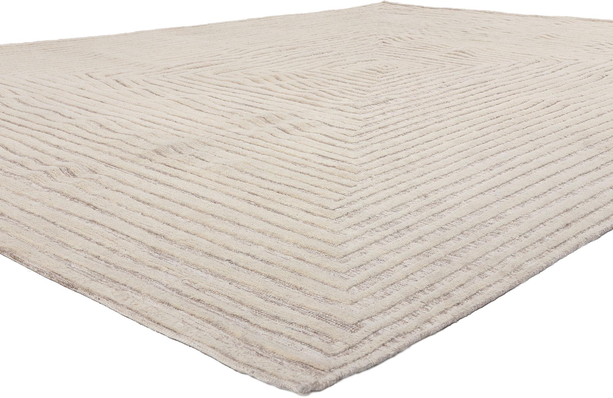 30817 Neutral High-Low Modern Area Rug, 09'00 x 12'01.
Sublime simplicity meets tantalizing texture in this neutral high-low modern rug. The raised design and neutral colors woven into this piece work together creating a soft and subtle yet elevated