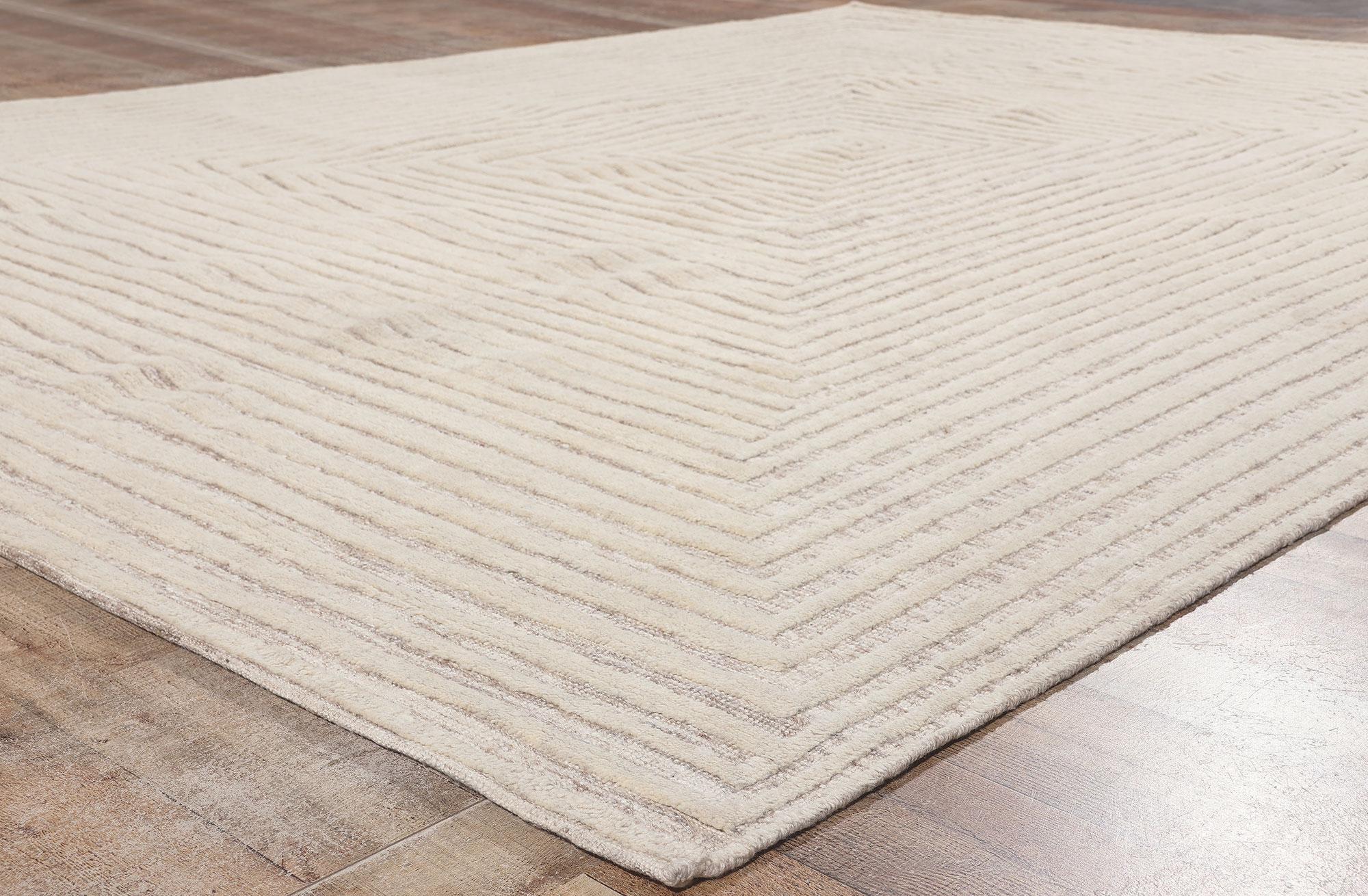 Contemporary Modern Textured High-Low Rug, Sublime Simplicity Meets Tantalizing Texture