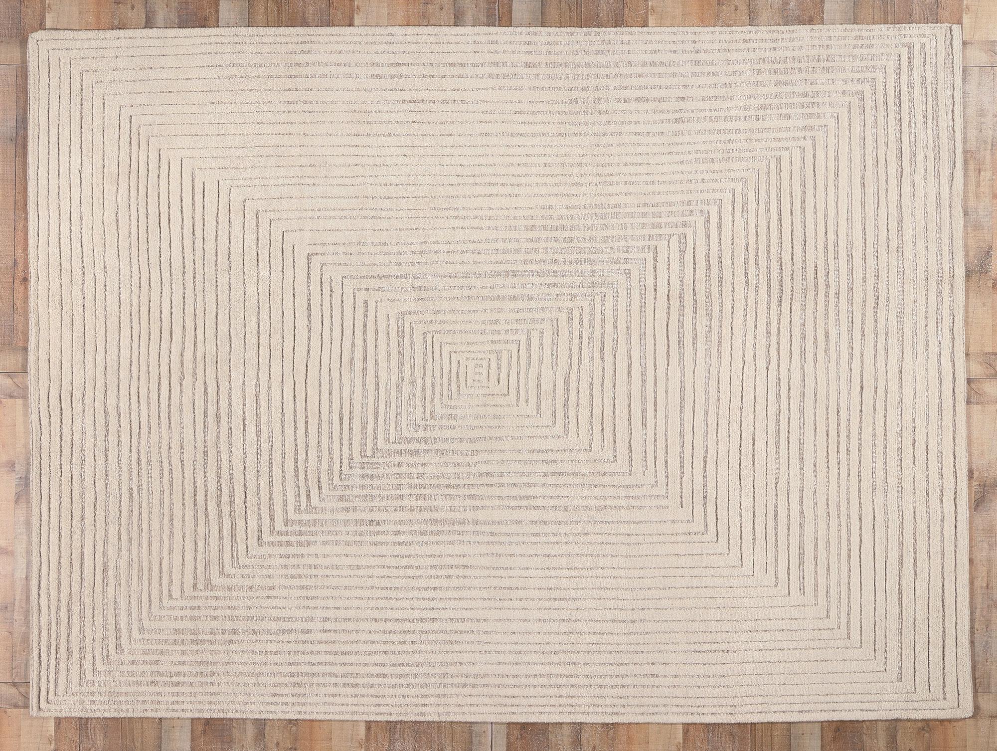 Modern Textured High-Low Rug, Sublime Simplicity Meets Tantalizing Texture 1