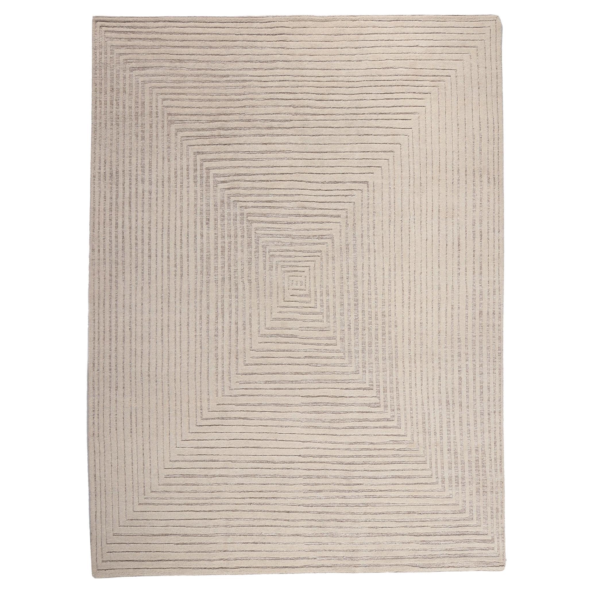 Modern Textured High-Low Rug, Sublime Simplicity Meets Tantalizing Texture