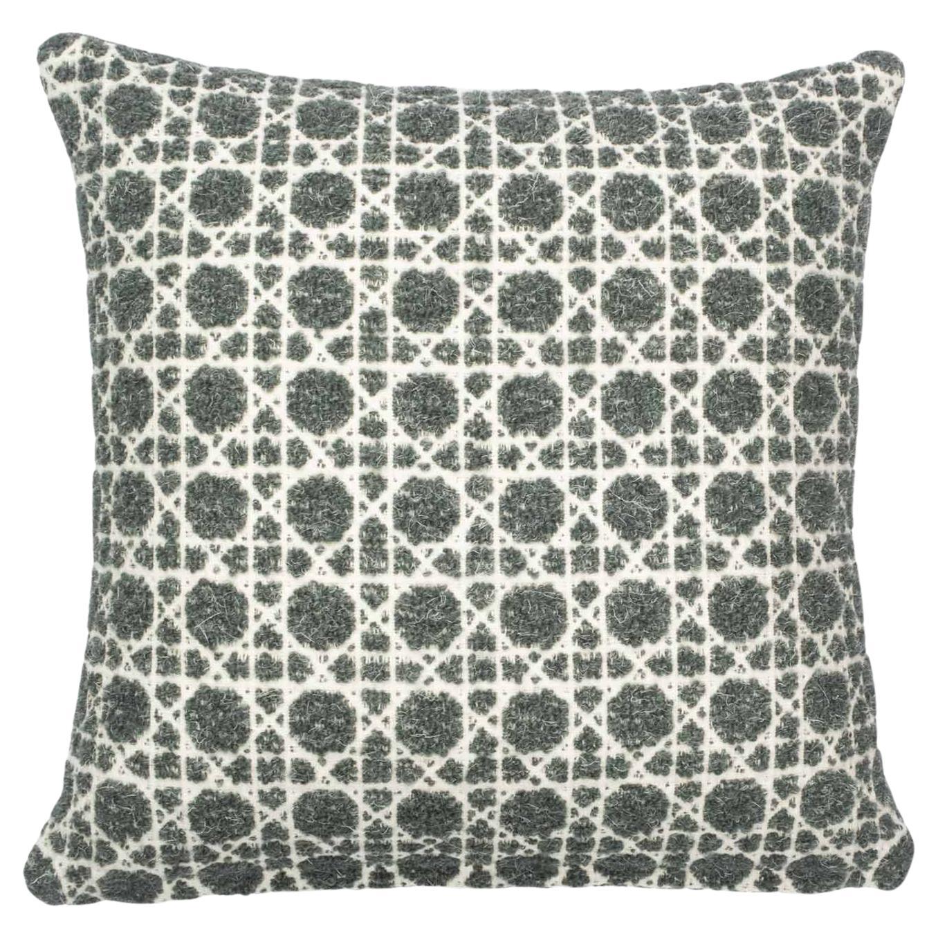 Modern Textured Patterned Throw Pillow Blue "Cannage" by Evolution21