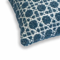 Cuscino moderno a fantasia blu "Cannage" di Evolution21