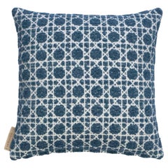 Modern Textured Patterned Throw Pillow Blue "Cannage" by Evolution21