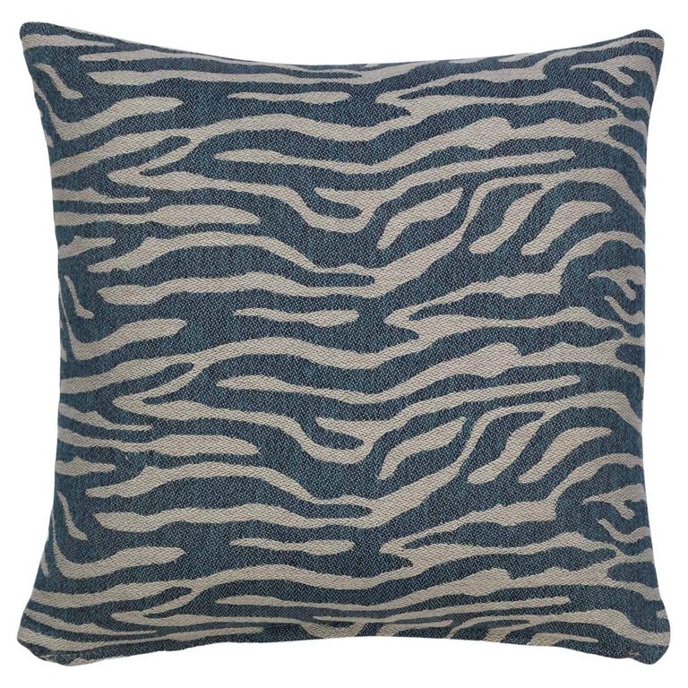 Modern Textured Patterned Throw Pillow Blue "Cayenne" by Evolution21