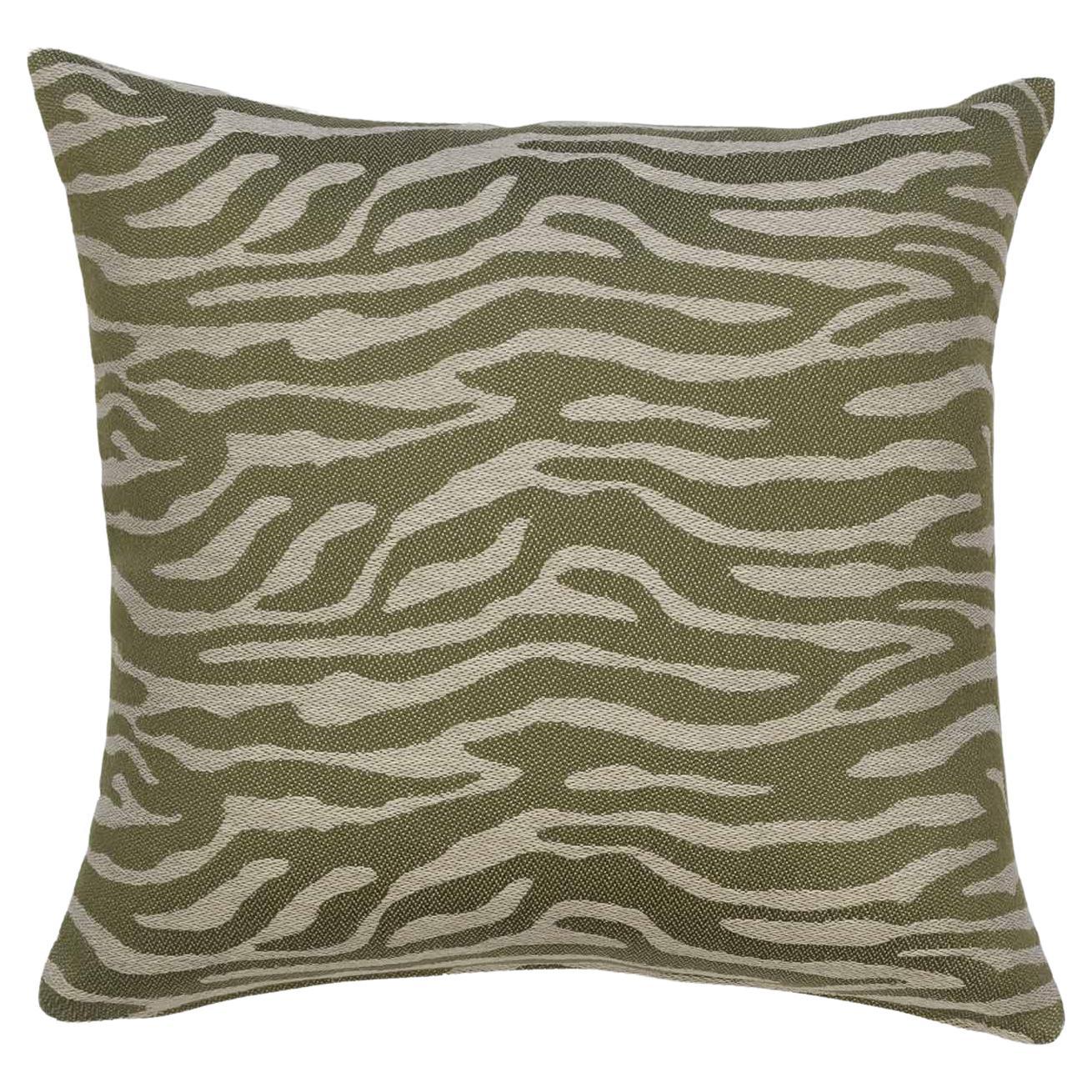 Modern Textured Patterned Throw Pillow Green "Cayenne" by Evolution 21