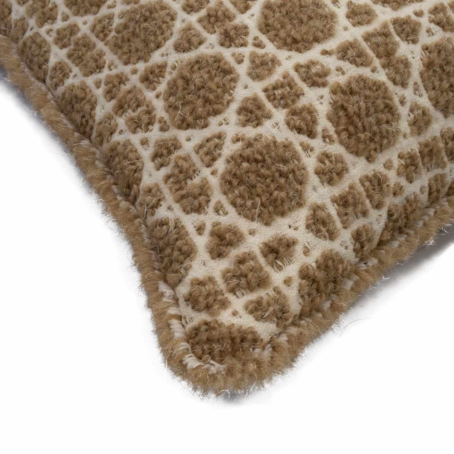 Belgian Modern Textured Patterned Throw Pillow Sand Yellow 