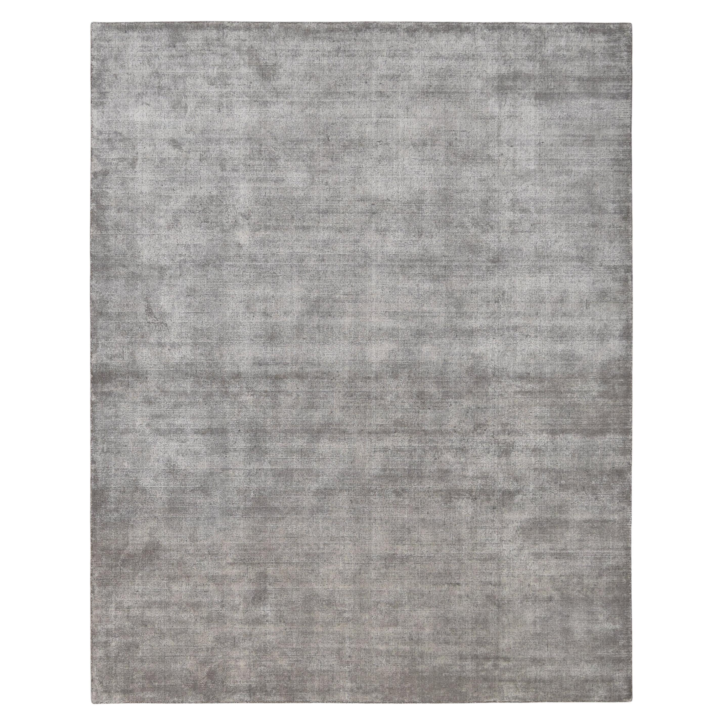 Modern Textured Silk and Wool Rug 8'x10'
