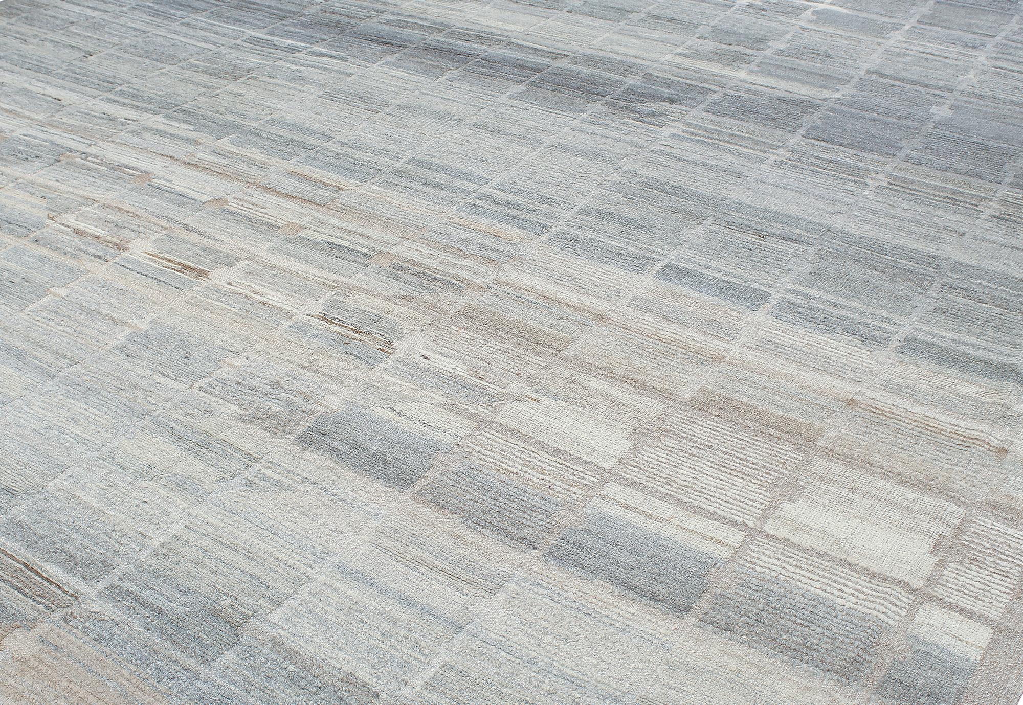 Modern Textured simple dsign Handgeknüpfter Teppich (Afghanisch) im Angebot