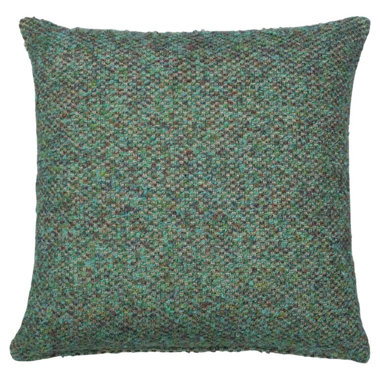 Modern Textured Throw Pillow Turquoise Blue "Brazil" by Evolution21 For