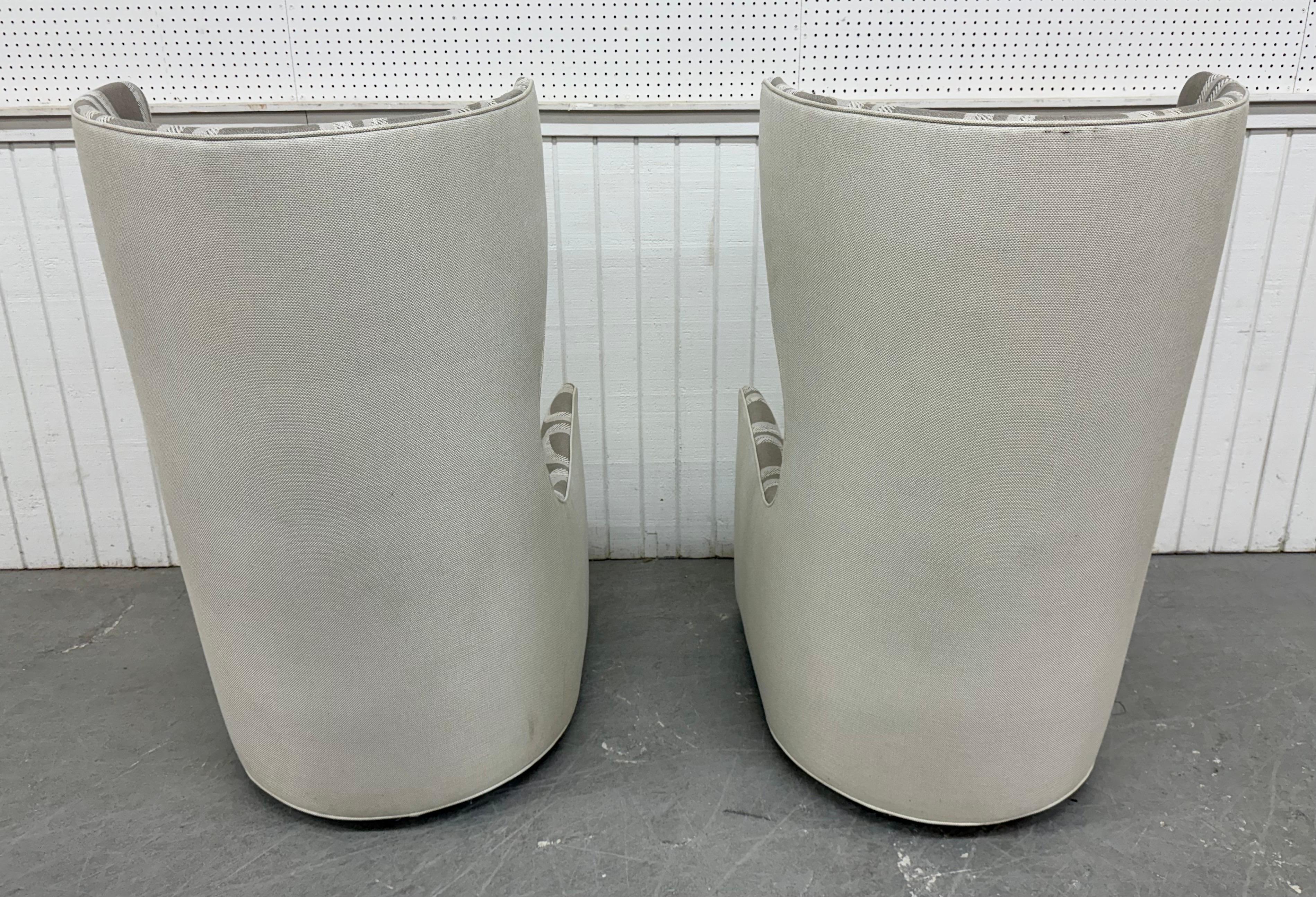 Moderne Thayer Coggin Hochlehner-Drehstühle - 2er-Set im Zustand „Gut“ im Angebot in Clarksboro, NJ